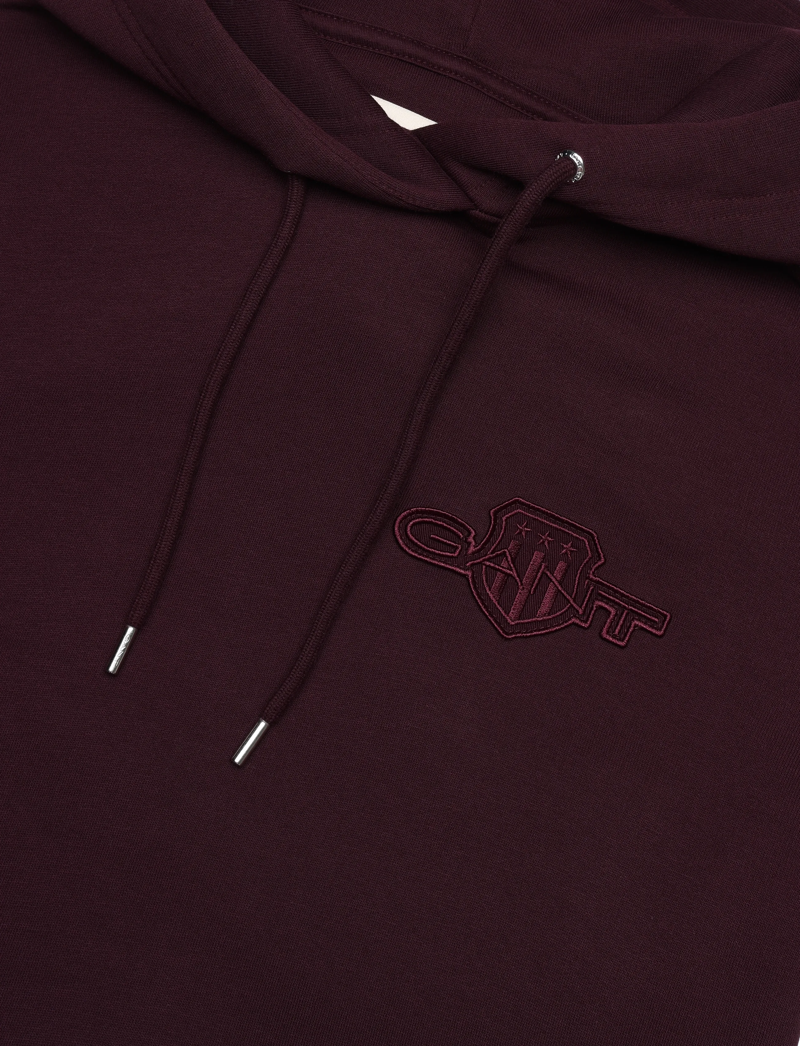 Gant - REG TONAL SHIELD HOODIE - kapuzenpullover - darkened wine - 2