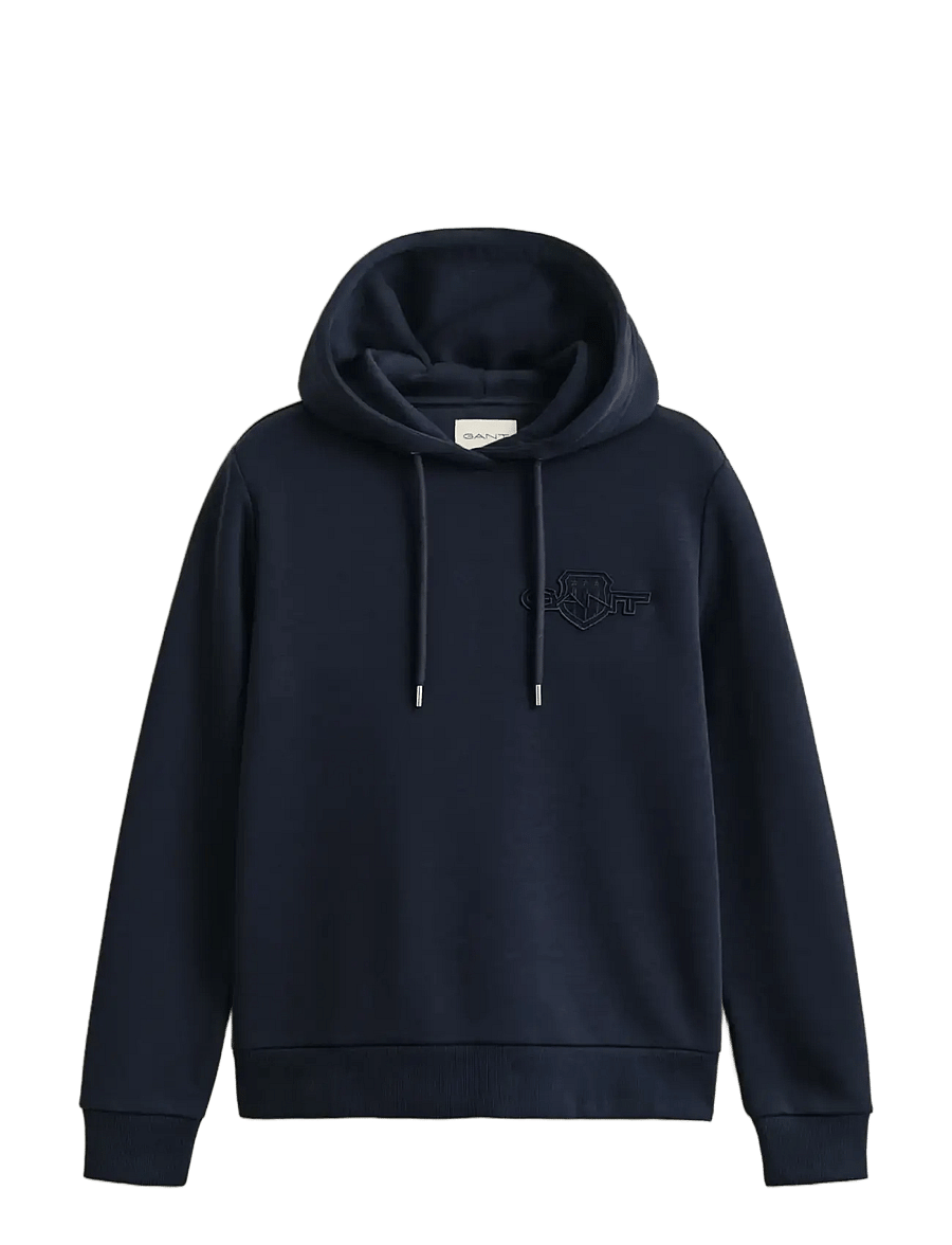 Gant - REG TONAL SHIELD HOODIE - kapuutsiga pusad - evening blue - 1