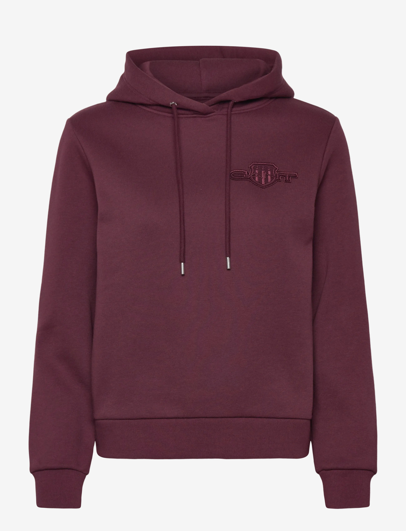 GANT - REG TONAL SHIELD HOODIE - hættetrøjer - plum wine - 0