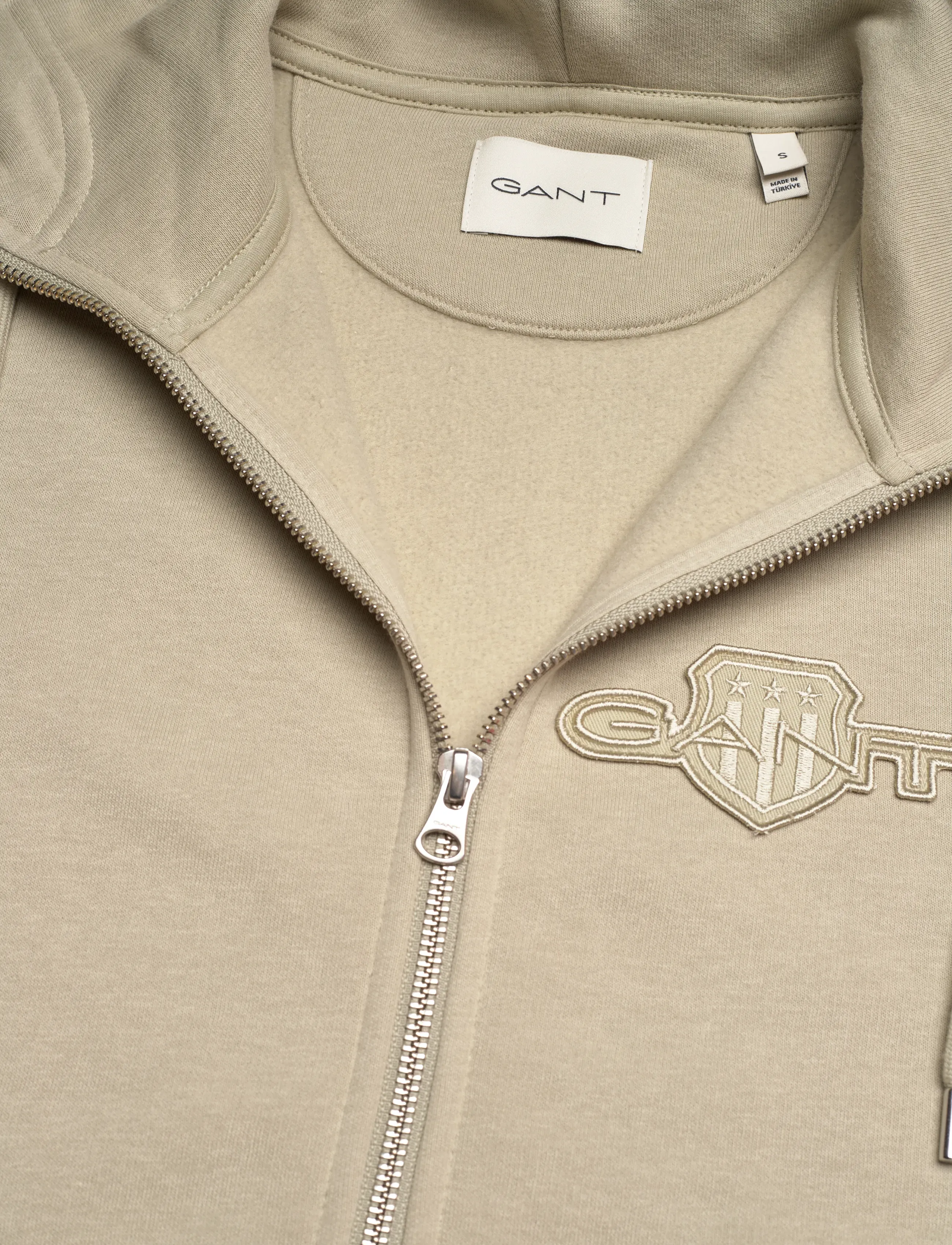 Gant - REG TONAL SHIELD ZIP HOODIE - hættetrøjer - country beige - 5