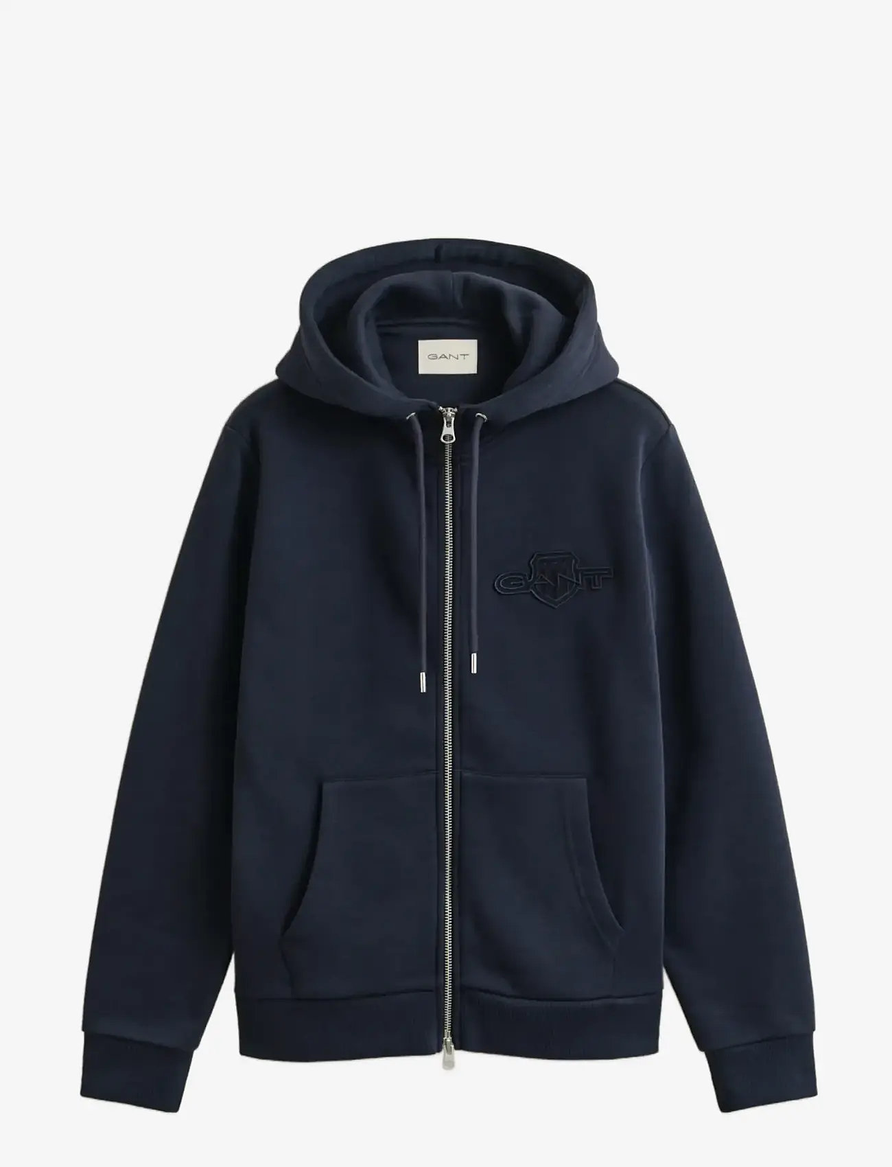 GANT - REG TONAL SHIELD ZIP HOODIE - hoodies - evening blue - 1