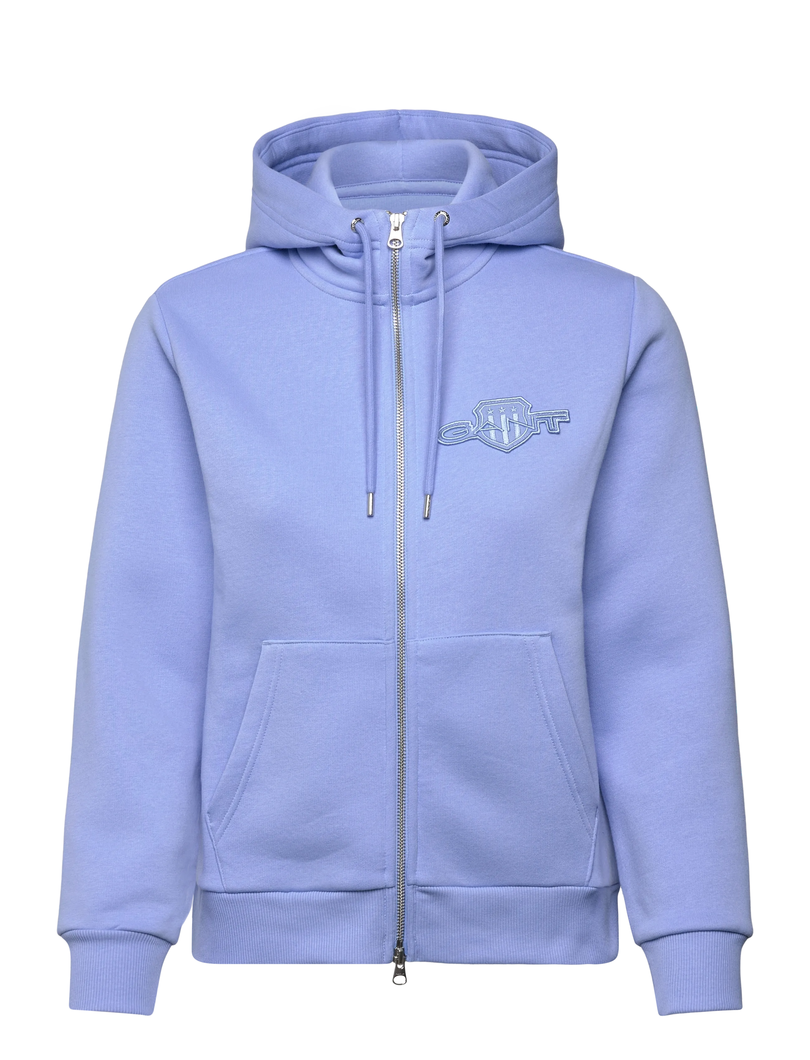Gant - REG TONAL SHIELD ZIP HOODIE - kapuzenpullover - hydrangea blue - 1