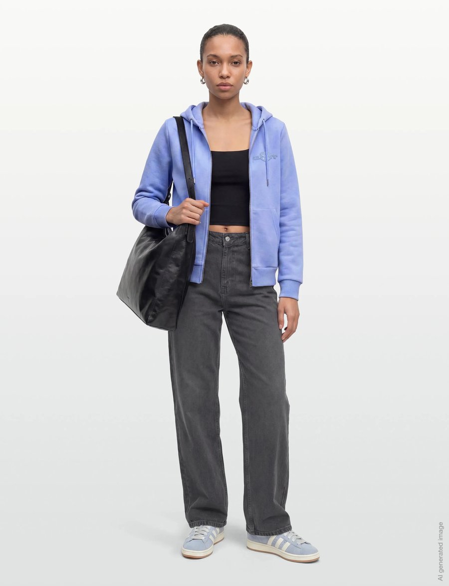 Gant - REG TONAL SHIELD ZIP HOODIE - kapuzenpullover - hydrangea blue - 0