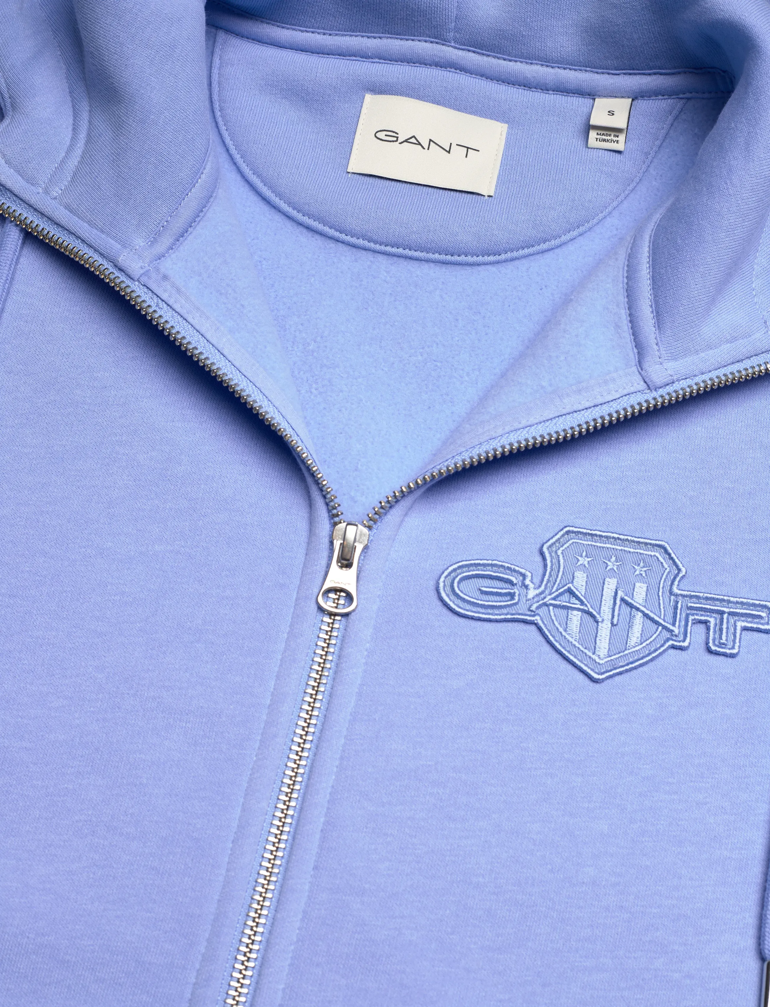 Gant - REG TONAL SHIELD ZIP HOODIE - kapuzenpullover - hydrangea blue - 5