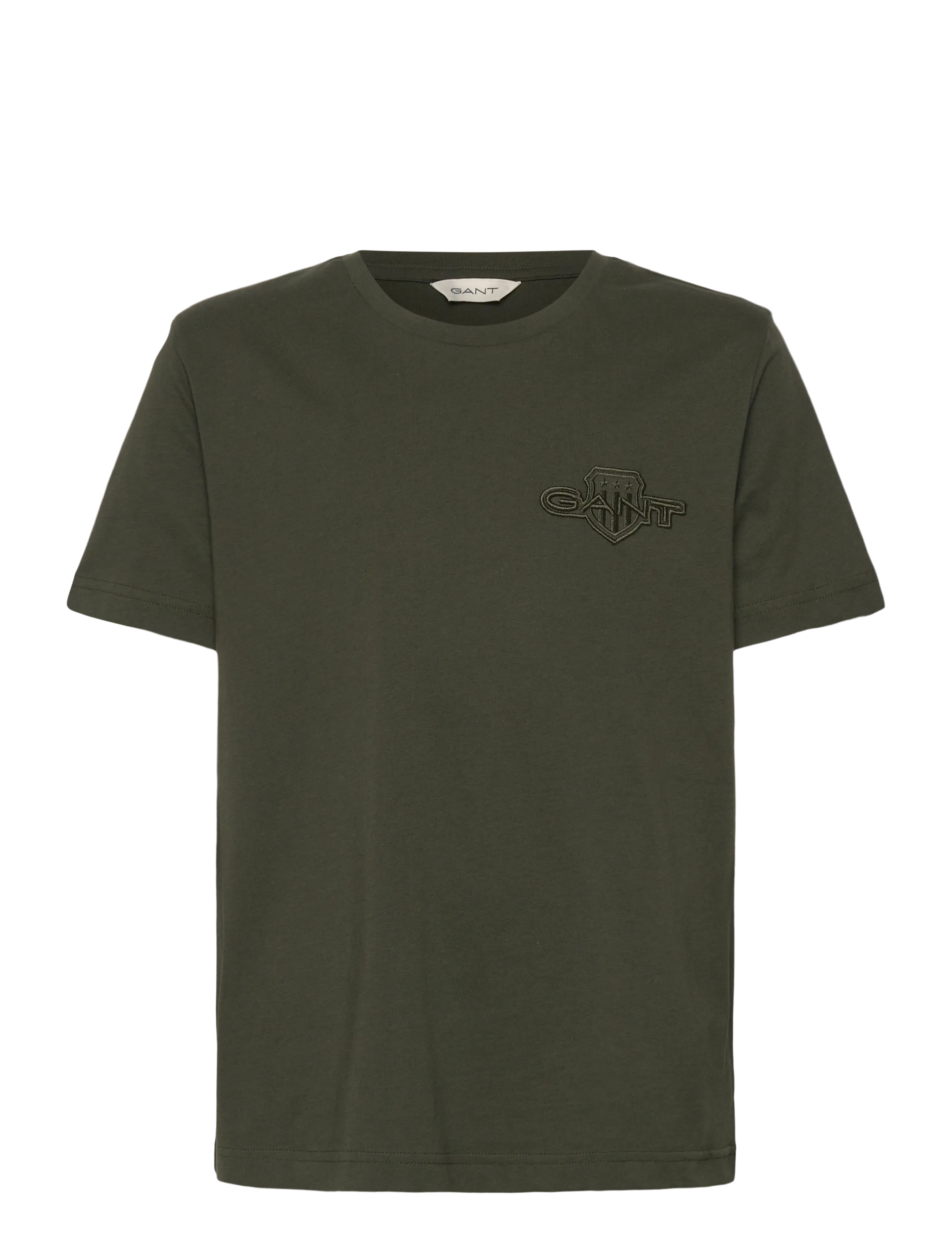 GANT Reg Tonal Shield Ss T-Shirt Khaki - L - Damen