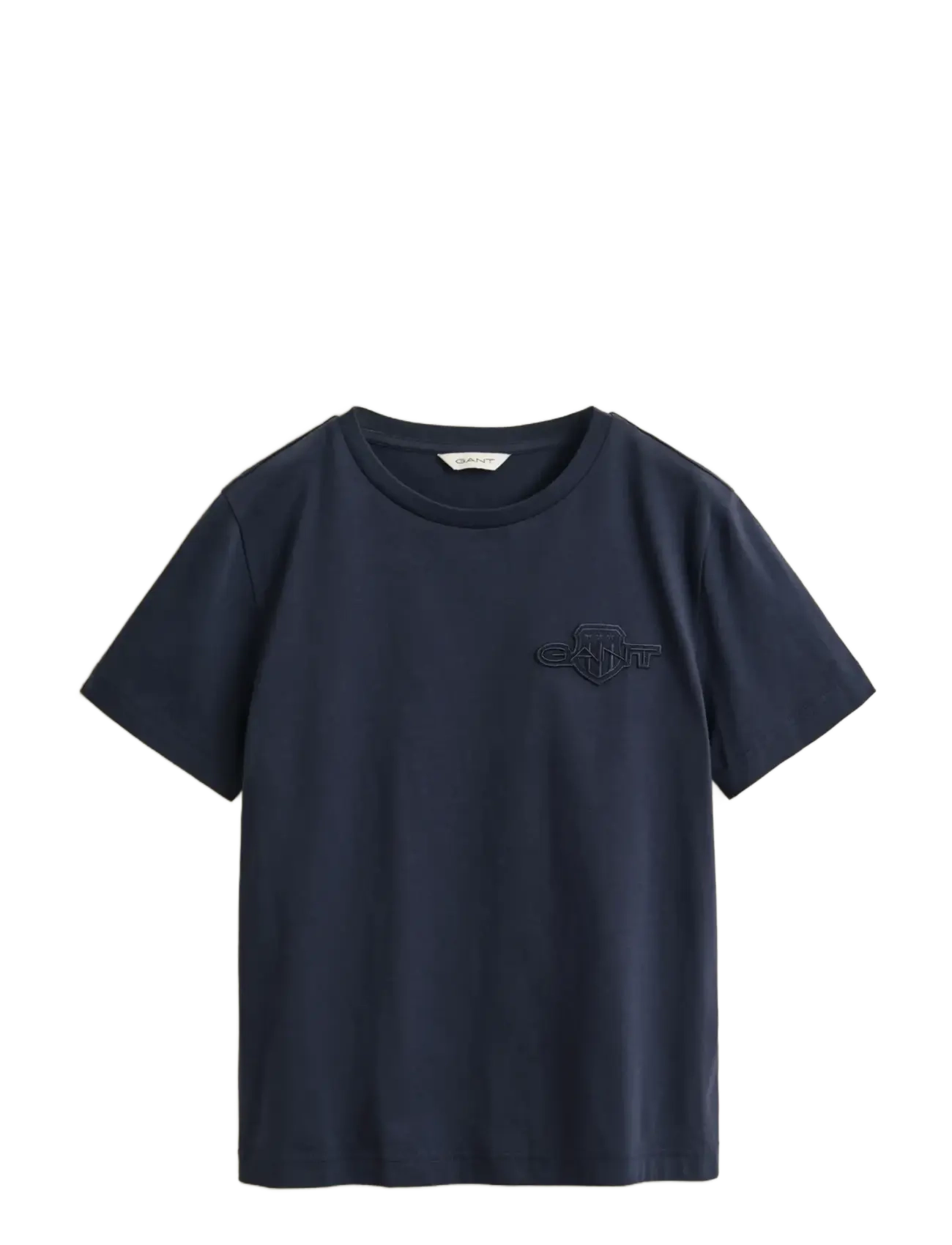 GANT REG TONAL SHIELD SS T-SHIRT - Nyheder - EVENING BLUE / navy
