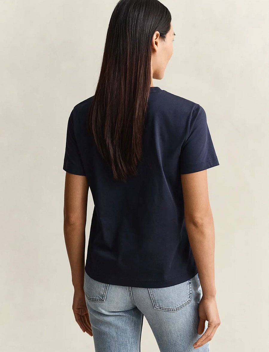 Gant - REG TONAL SHIELD SS T-SHIRT - t-shirts - evening blue - 2