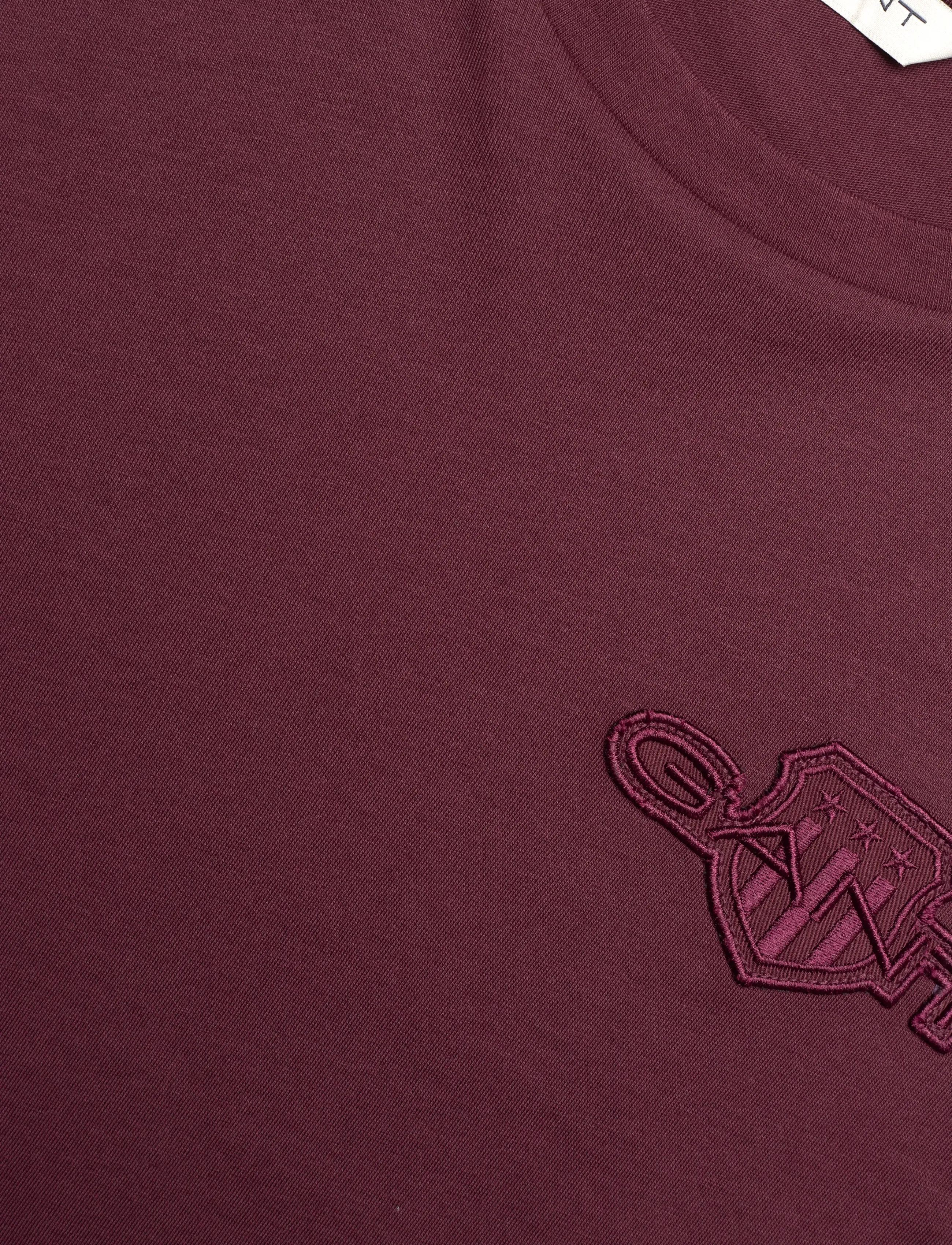 Gant - REG TONAL SHIELD SS T-SHIRT - t-shirts - plum wine - 2