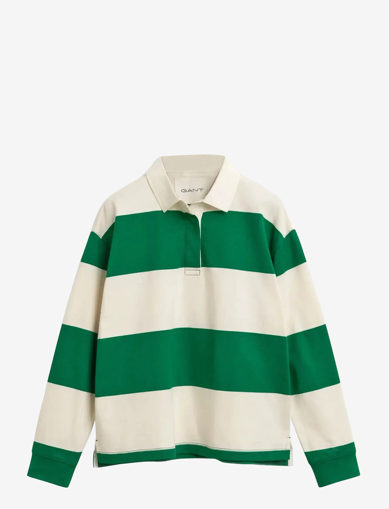 GANT - STRIPED COTTON HEAVY RUGGER - modetrends - bold green - 1