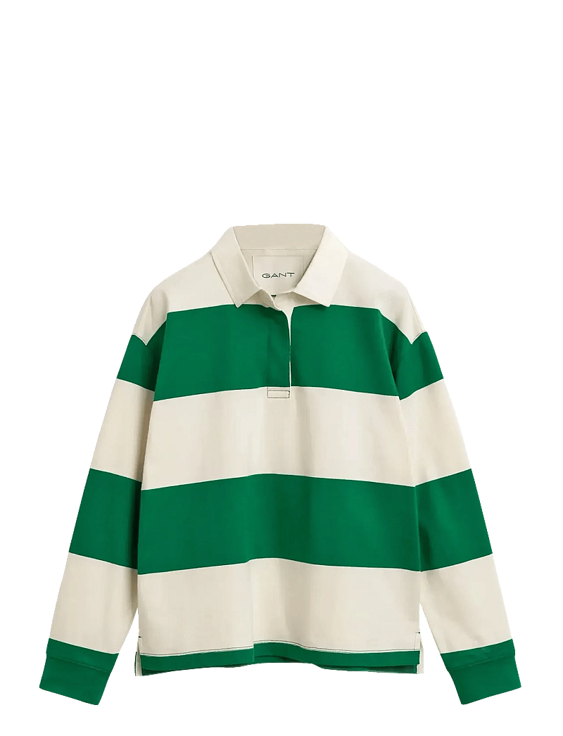 GANT - STRIPED COTTON HEAVY RUGGER - modetrends - bold green - 1