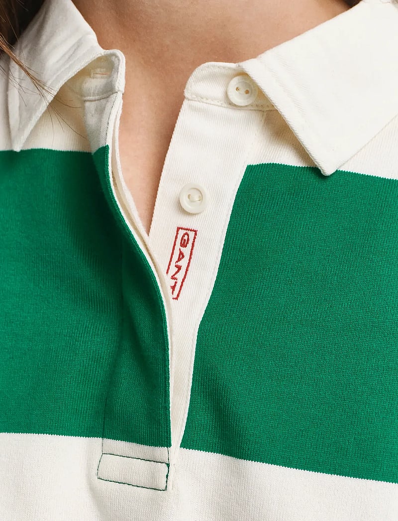 GANT - STRIPED COTTON HEAVY RUGGER - modetrends - bold green - 2