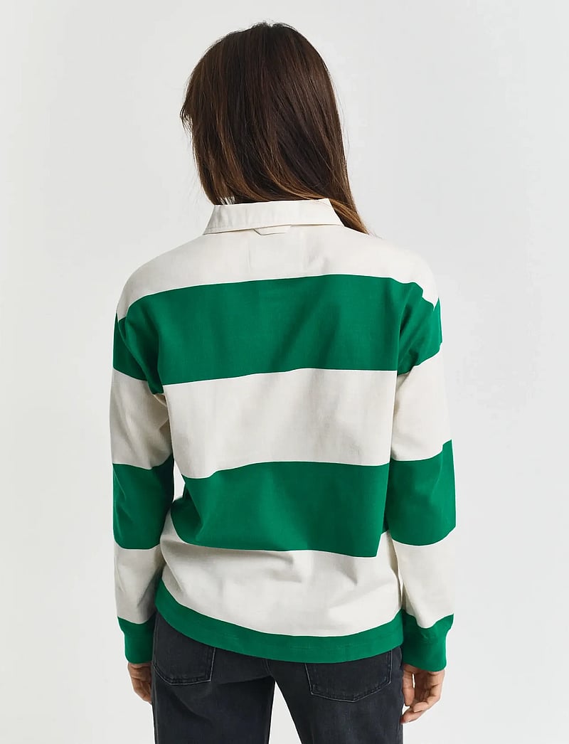 GANT - STRIPED COTTON HEAVY RUGGER - modetrends - bold green - 4