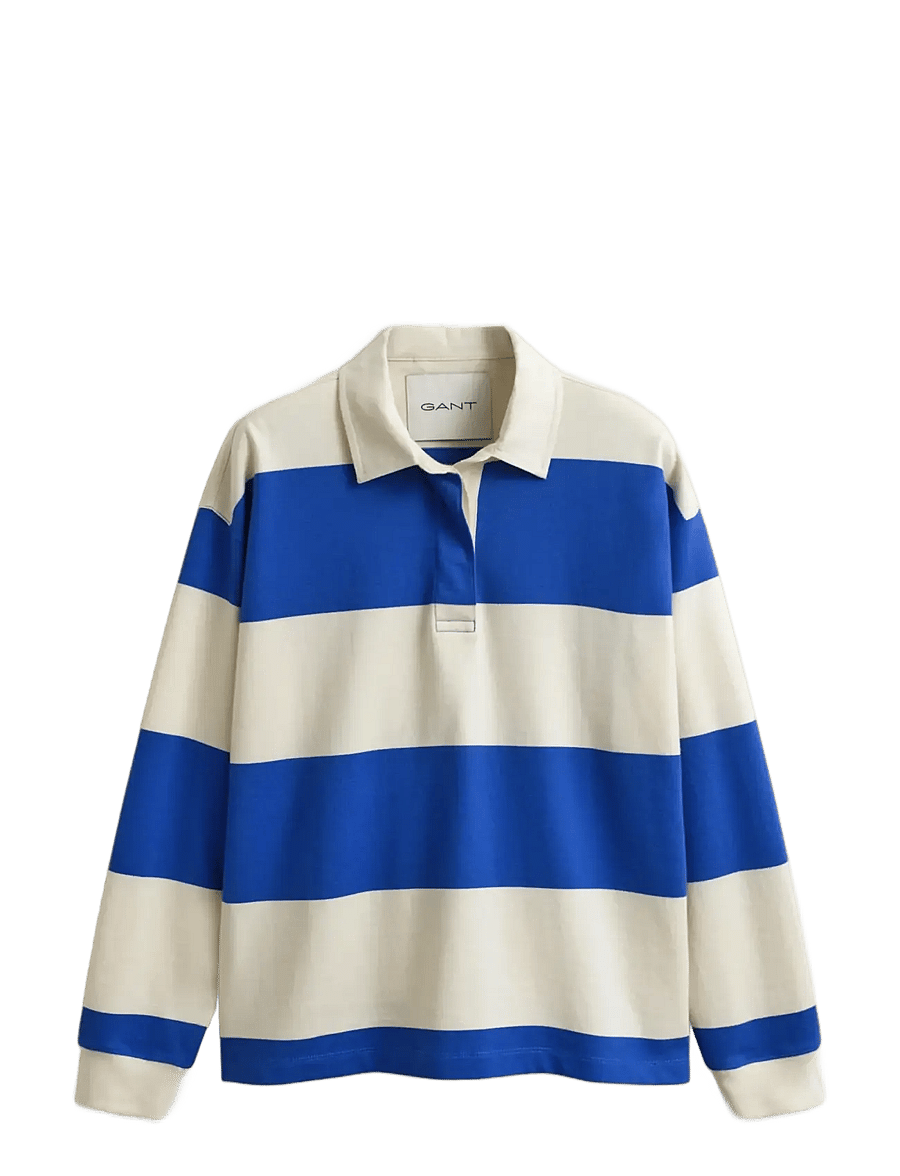 Gant - STRIPED COTTON HEAVY RUGGER - modetrender - royal blue - 1