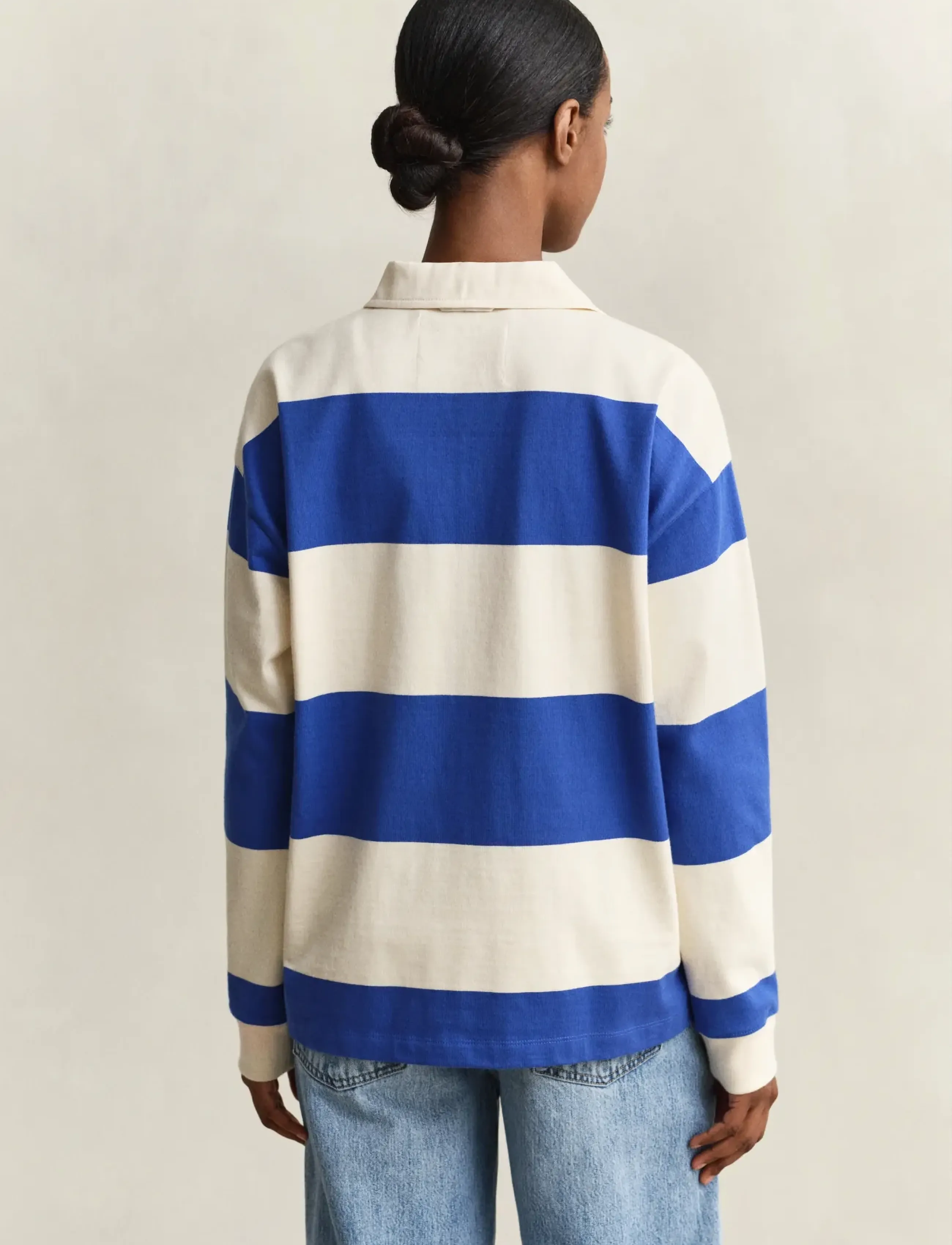 Gant - STRIPED COTTON HEAVY RUGGER - modetrender - royal blue - 2