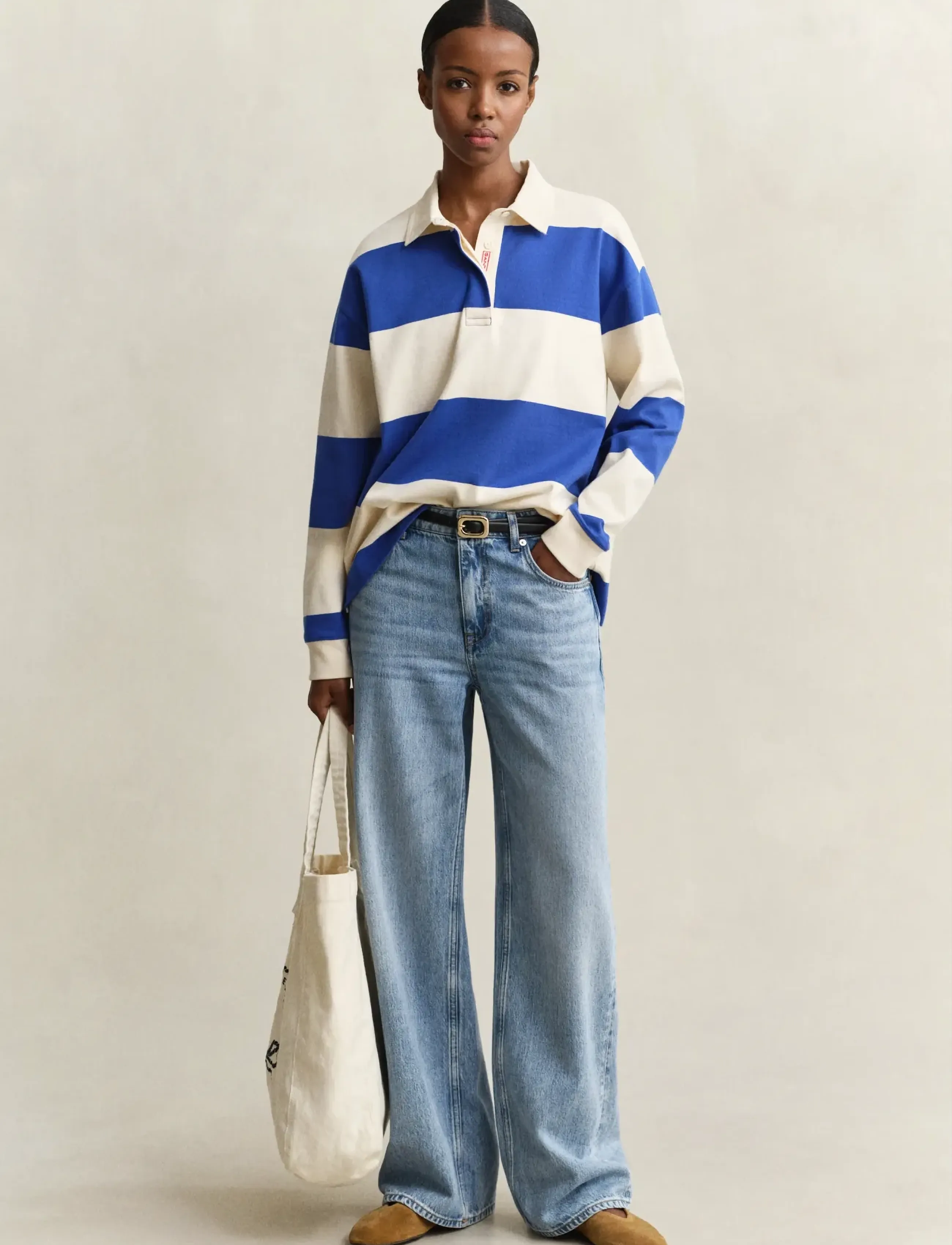 Gant - STRIPED COTTON HEAVY RUGGER - modetrender - royal blue - 4