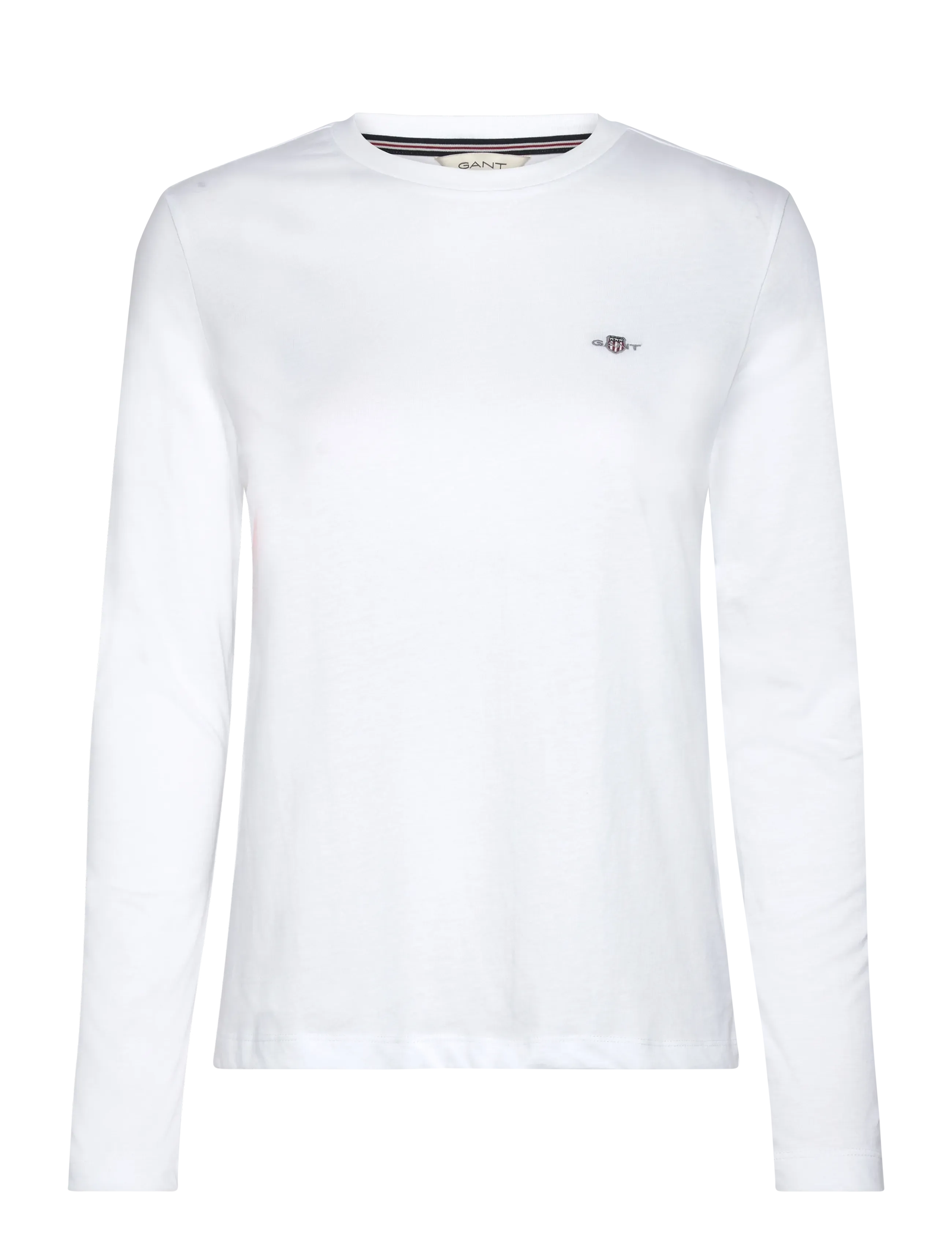GANT REG SHIELD LOGO LS T-SHIRT - Vaatteet - WHITE / white