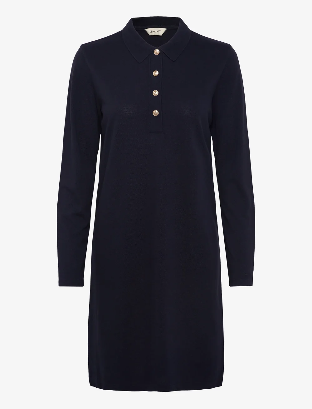 GANT - REG LS PIQUE POLO DRESS - hemdkleider - evening blue - 0