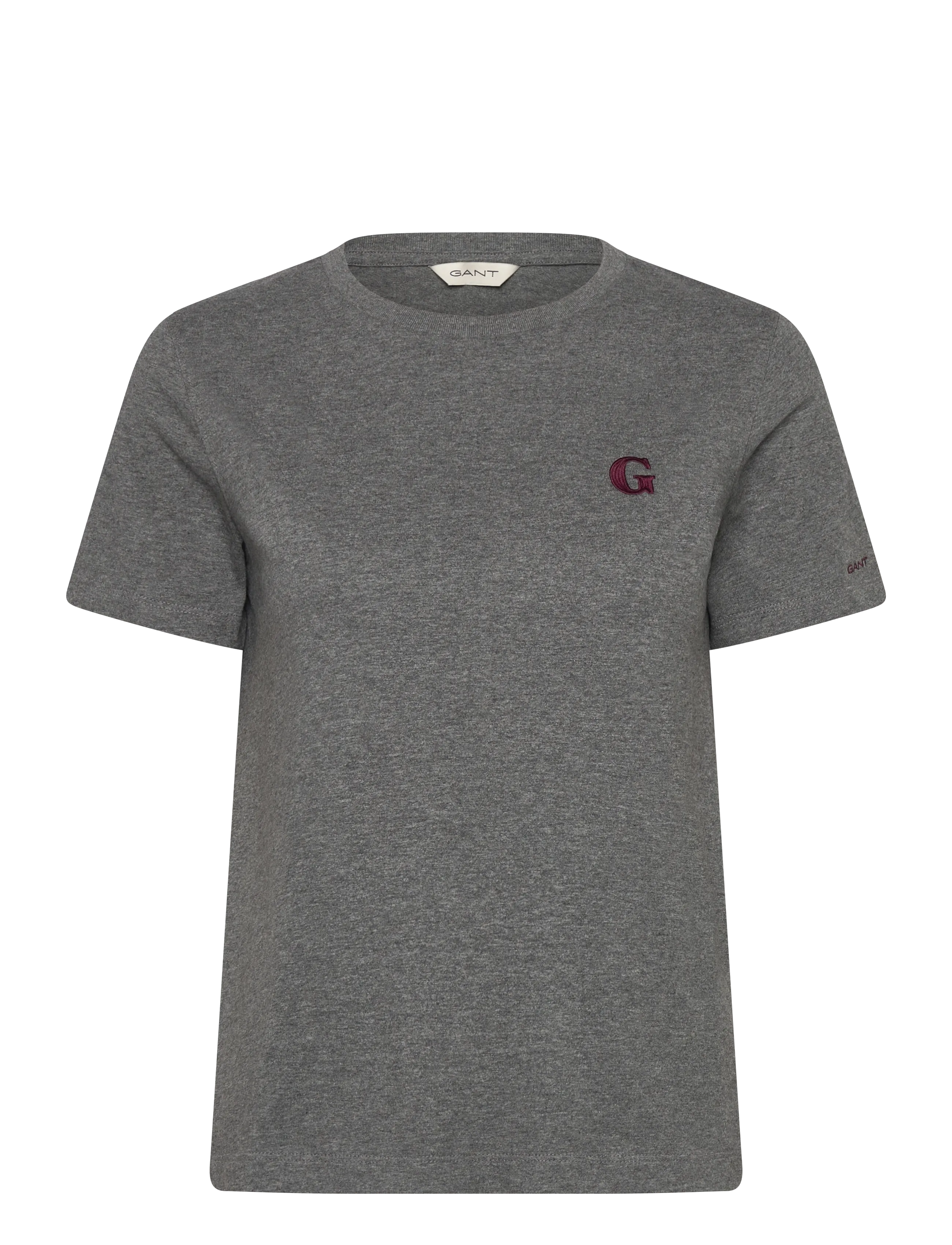 Gant REG G BADGE SS T-SHIRT - Nyheder - CHARCOAL MELANGE / grey