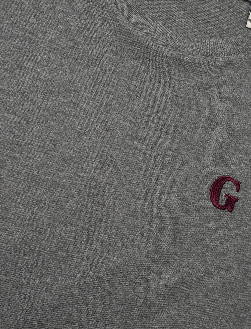 GANT - REG G BADGE SS T-SHIRT - t-shirts - charcoal melange - 2
