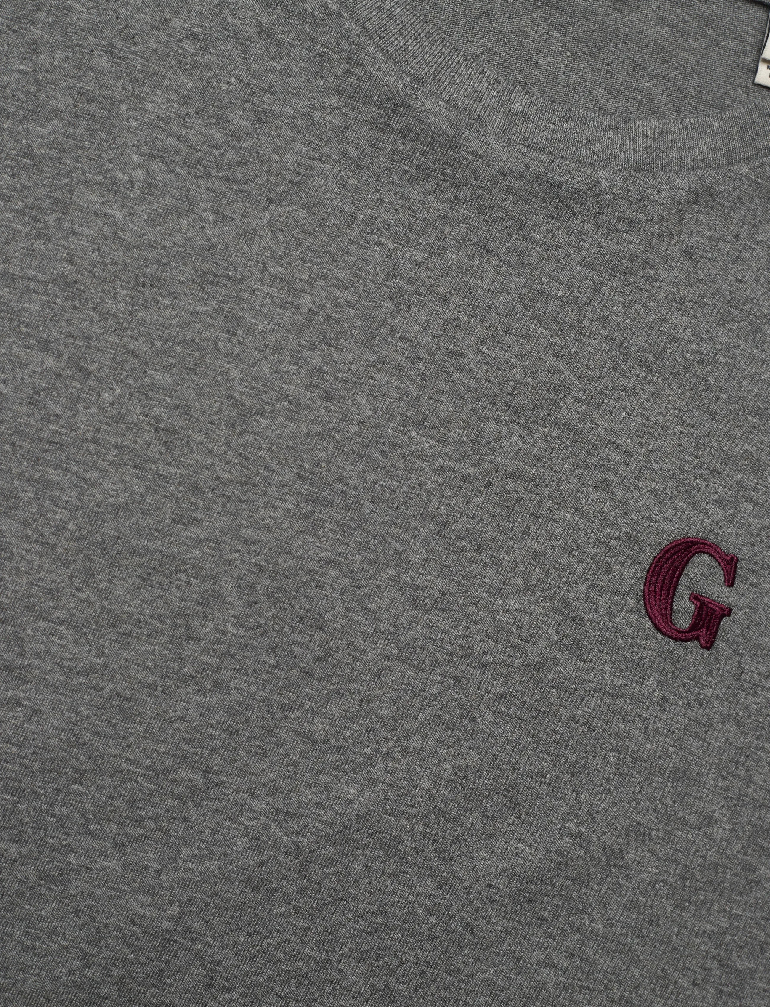 Gant - REG G BADGE SS T-SHIRT - t-särgid - charcoal melange - 2