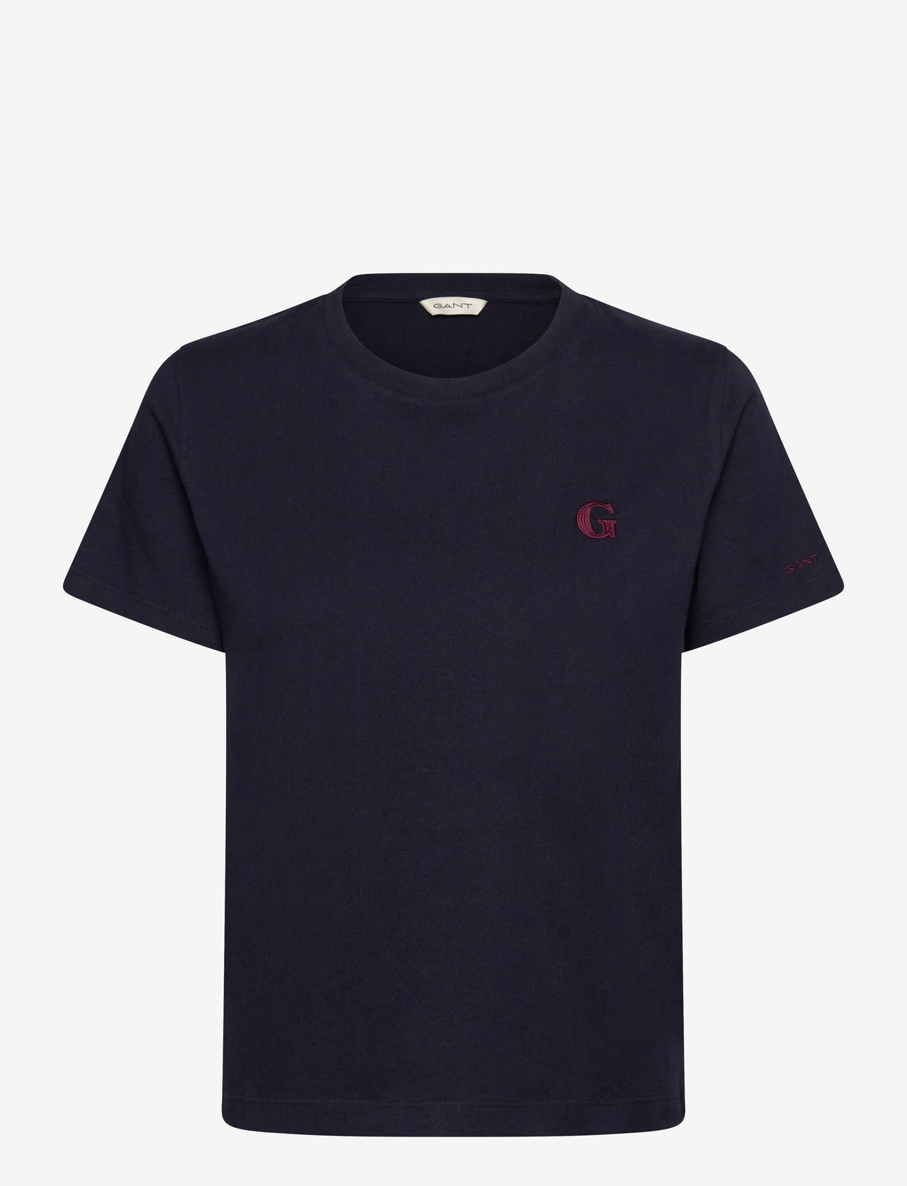 GANT - REG G BADGE SS T-SHIRT - t-shirts - evening blue - 0
