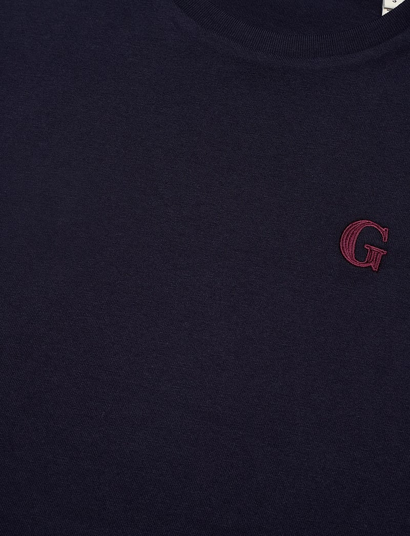 GANT - REG G BADGE SS T-SHIRT - t-shirts - evening blue - 2