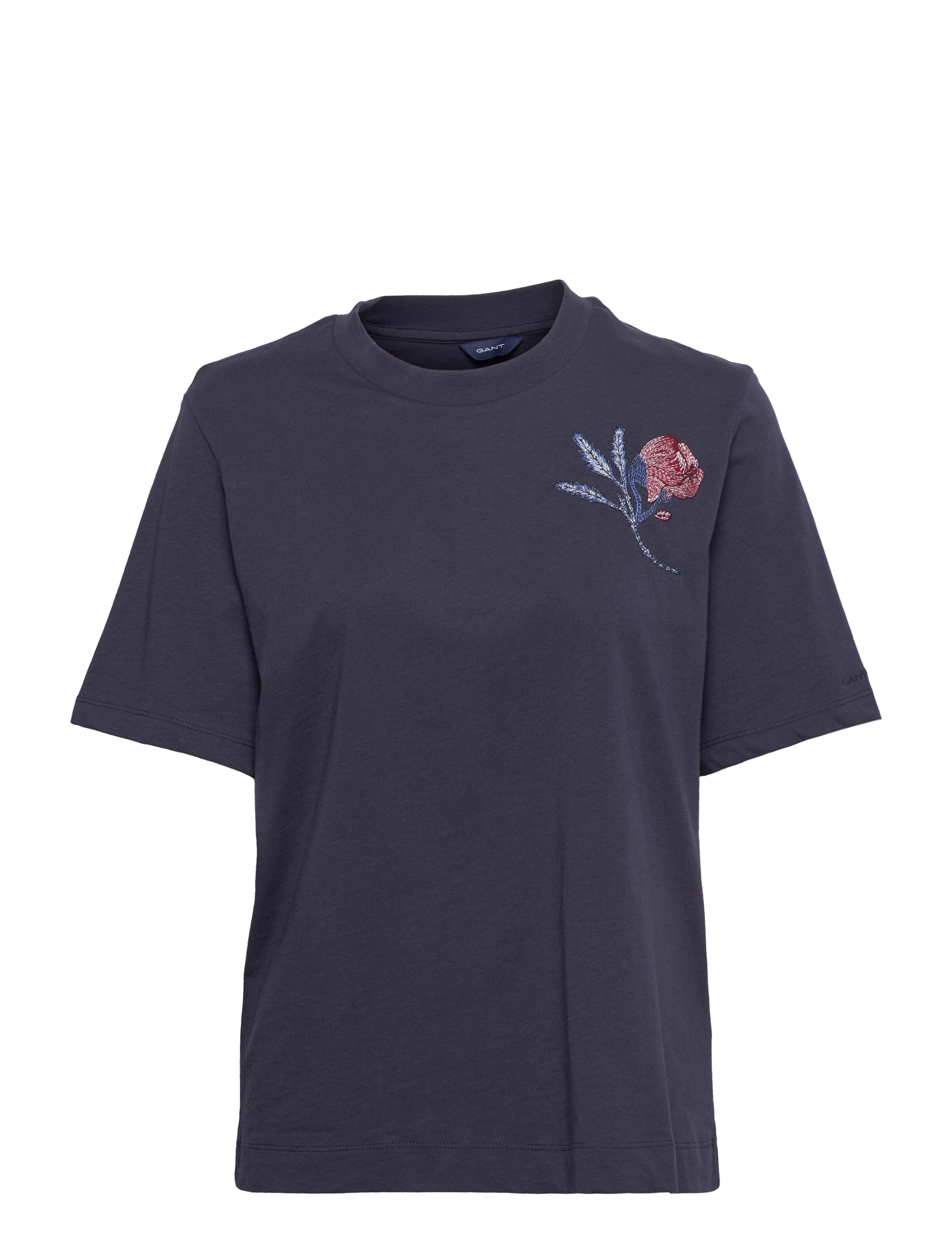 GANT - D2. FLOWER SS T-SHIRT - evening blue - 0