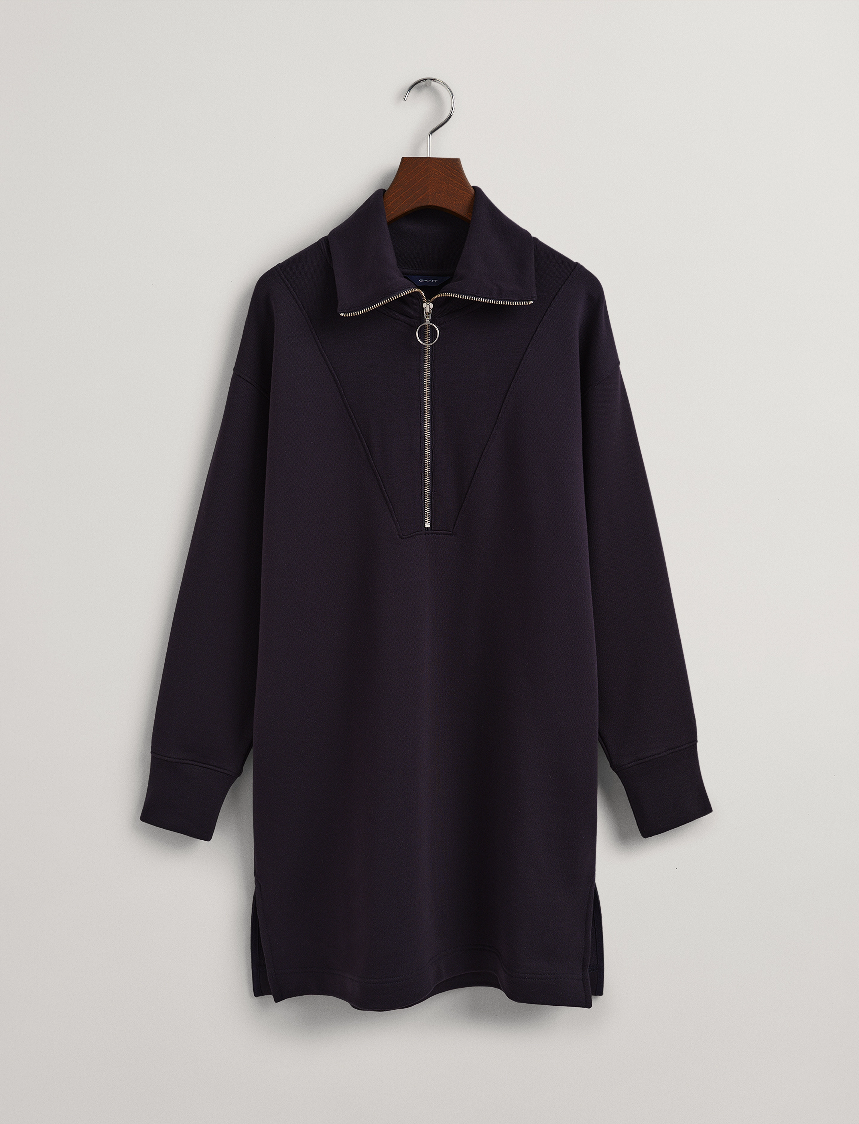 GANT - D1. HALF ZIP SWEAT DRESS - evening blue - 4
