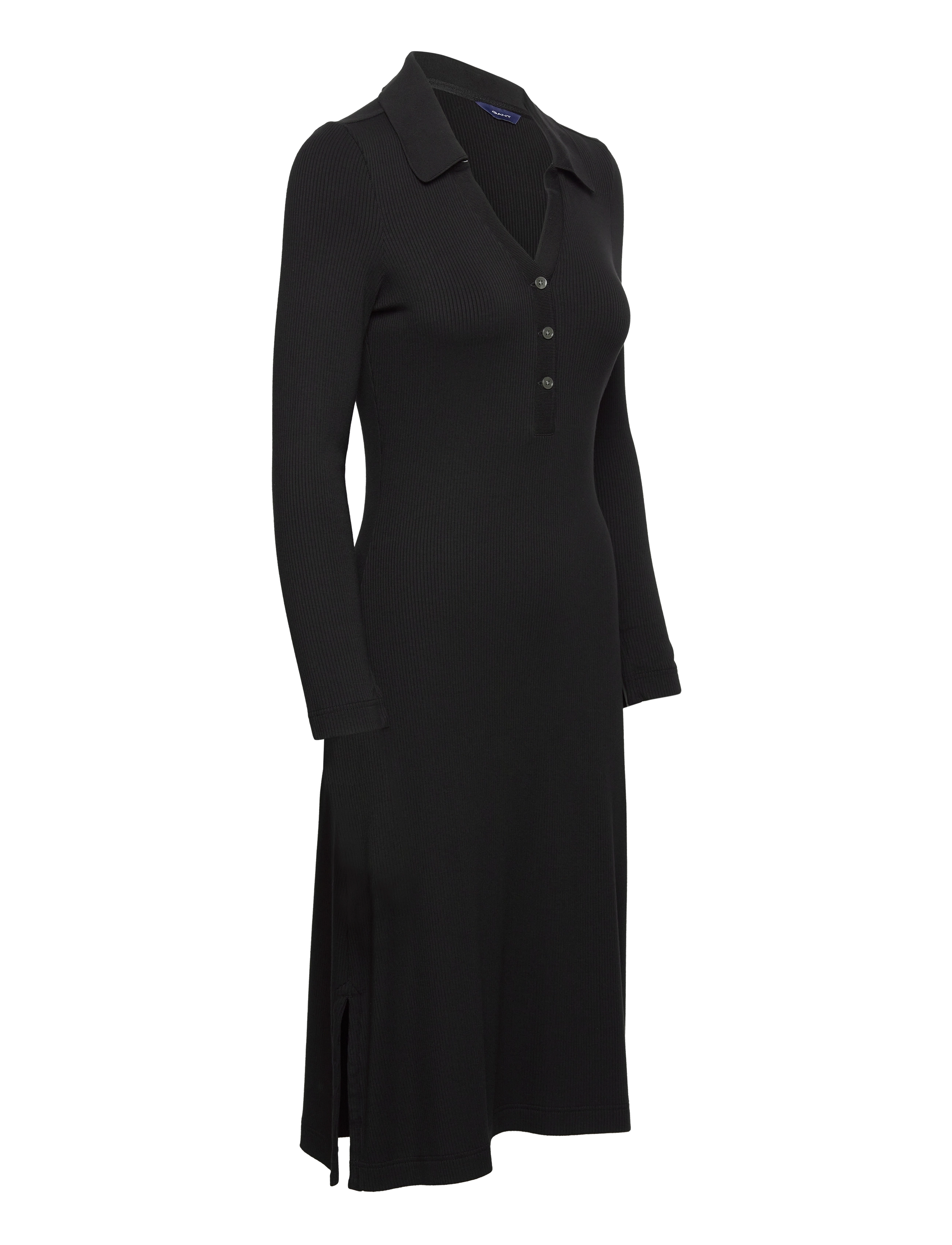 GANT - D2. RIB POLO DRESS - ebony black - 2