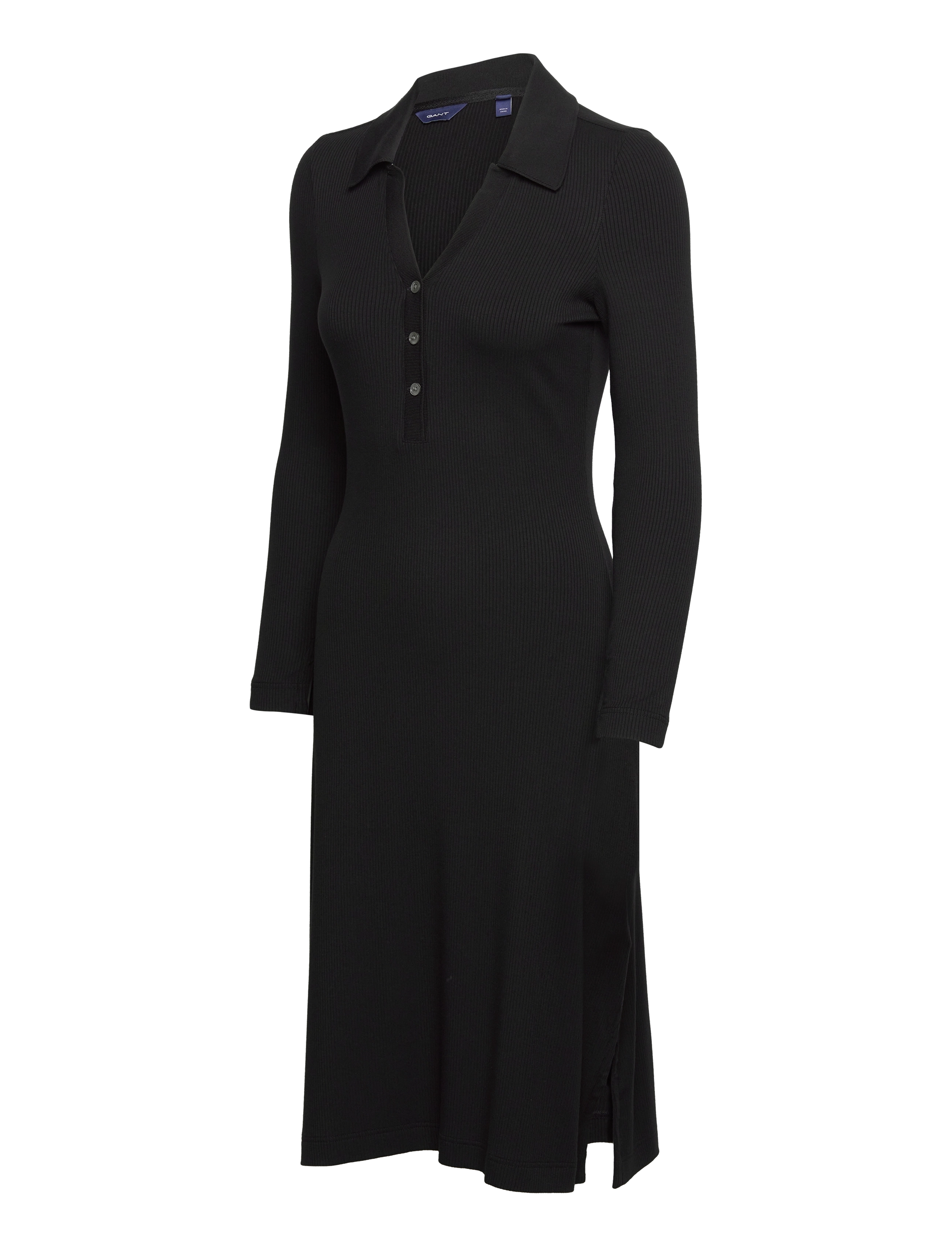 GANT - D2. RIB POLO DRESS - ebony black - 3