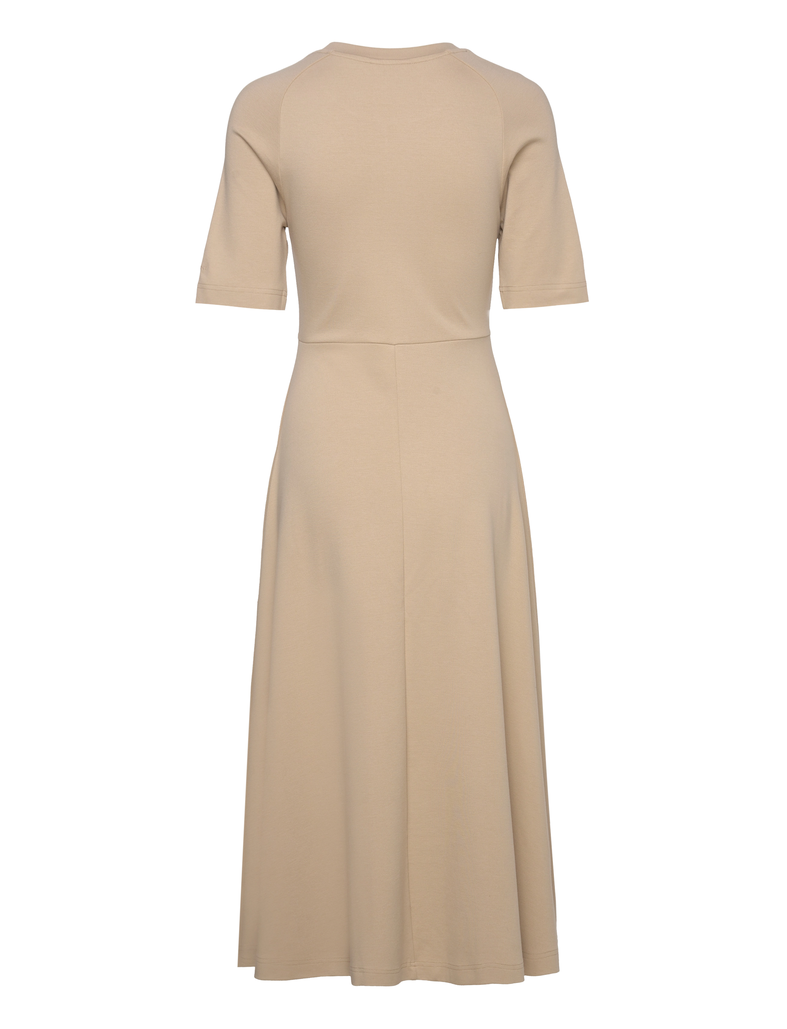 GANT - FLARED SS C-NECK DRESS - dark khaki - 1