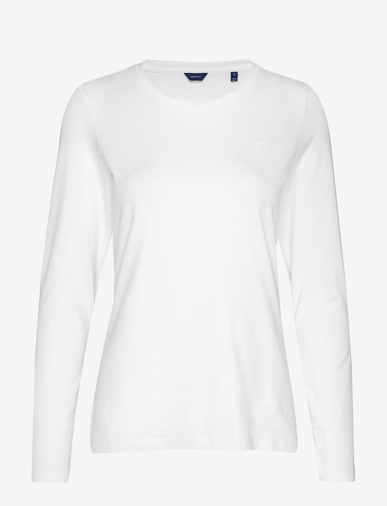 GANT - COTT/ELA C-NECK LS T-SHIRT - eggshell - 0