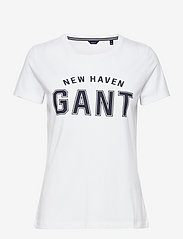 GANT - LOGO SS T-SHIRT - t-shirts - white - 0