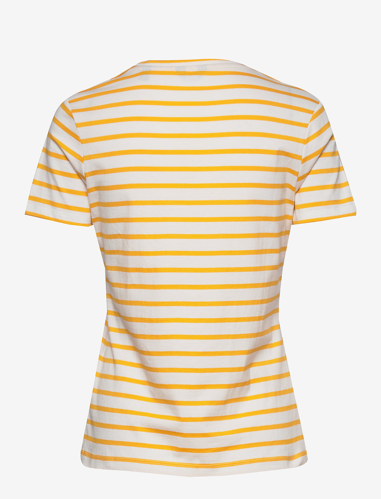 GANT - D1. BRETON STRIPE SS T-SHIRT - warm sun - 1