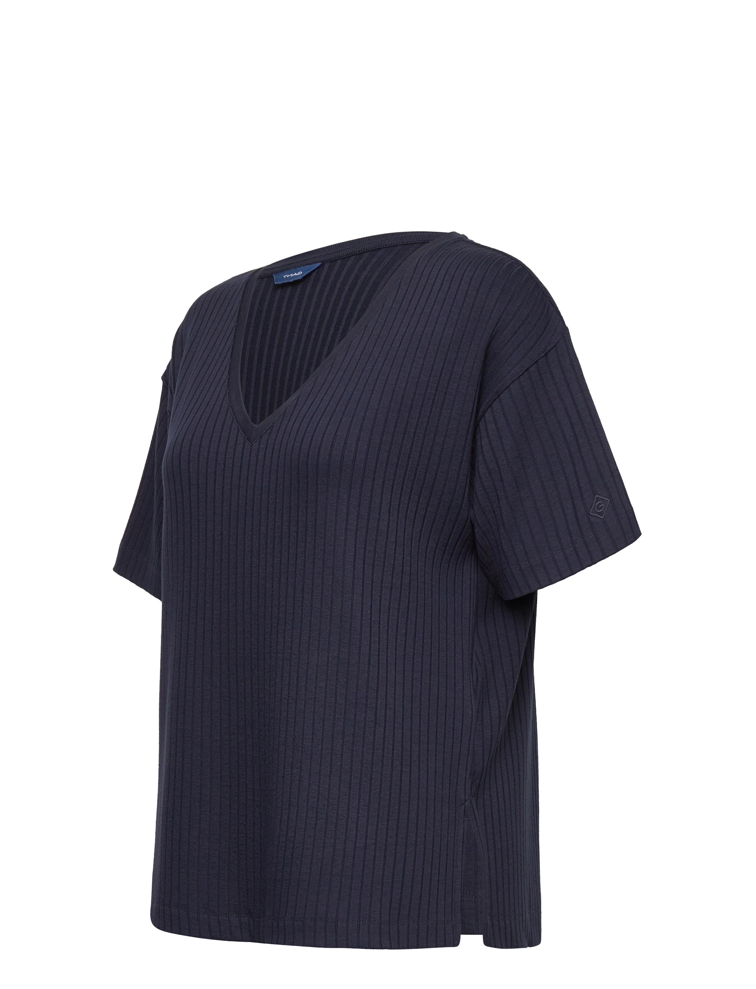 GANT - D1. DETAIL SLIT LSS T-SHIRT - evening blue - 2