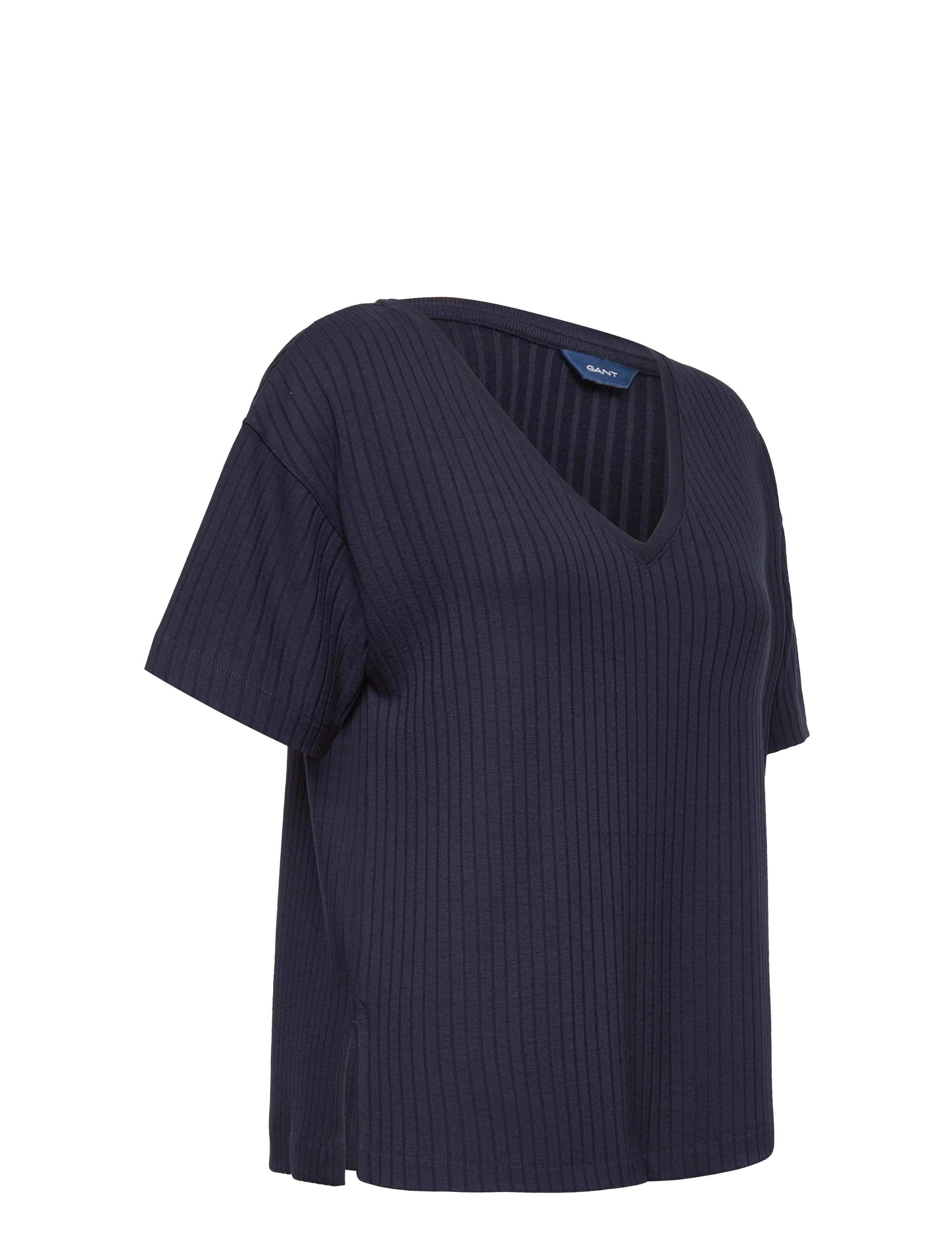 GANT - D1. DETAIL SLIT LSS T-SHIRT - evening blue - 3