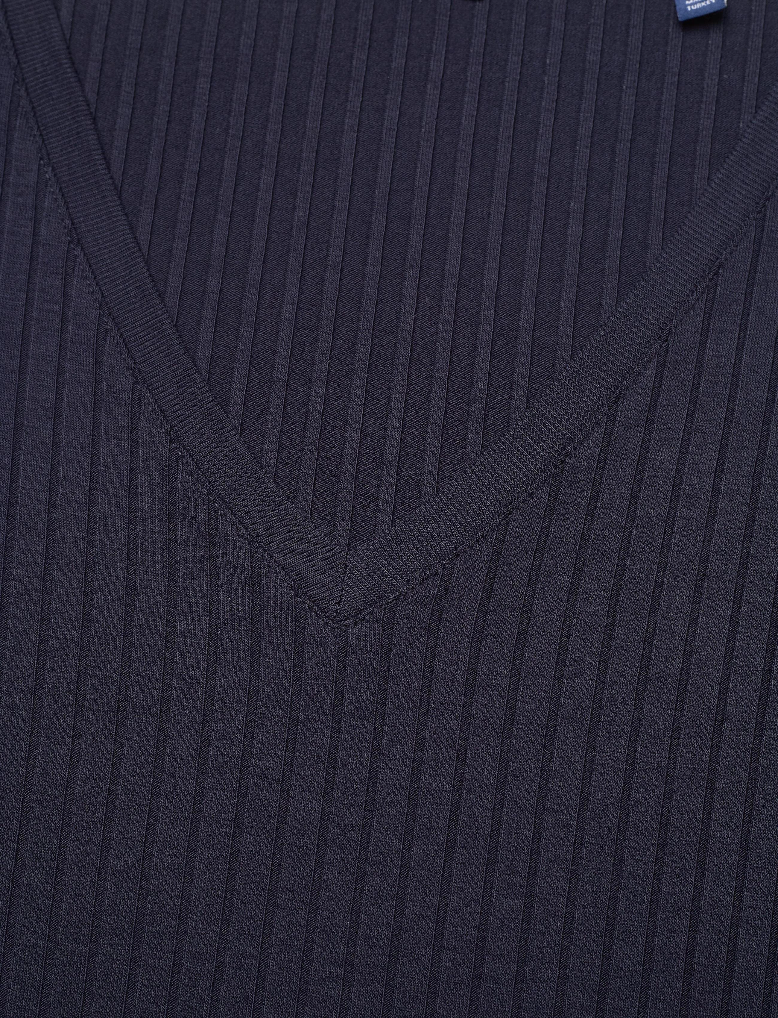 GANT - D1. DETAIL SLIT LSS T-SHIRT - evening blue - 4