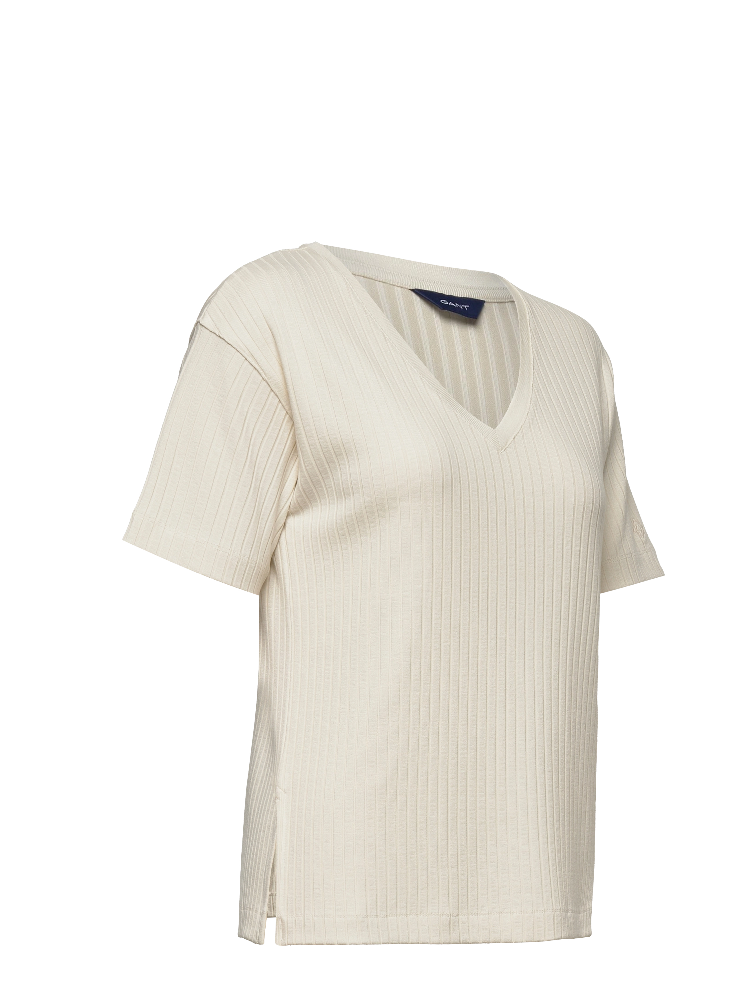 GANT - D1. DETAIL SLIT LSS T-SHIRT - linen - 2
