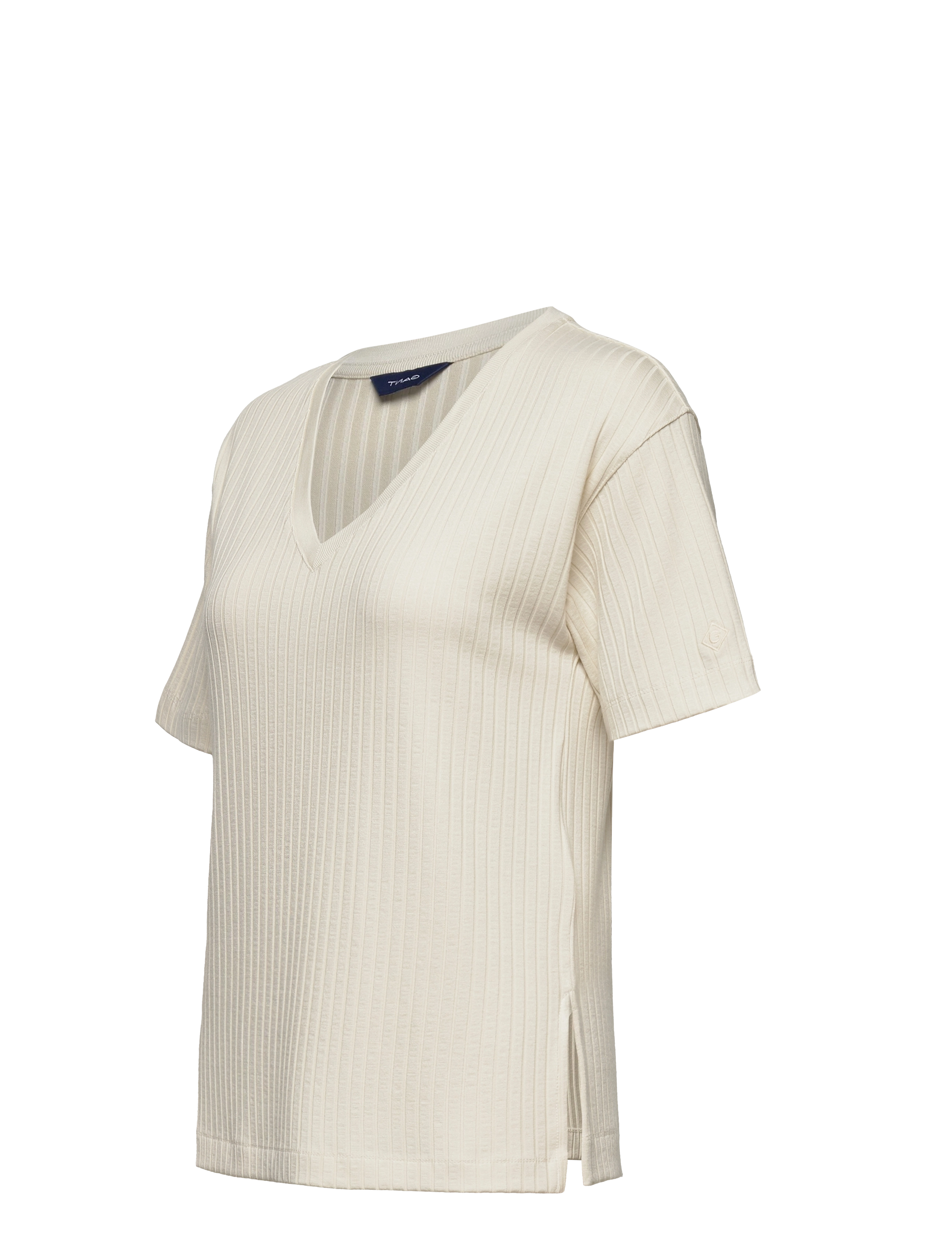 GANT - D1. DETAIL SLIT LSS T-SHIRT - linen - 3