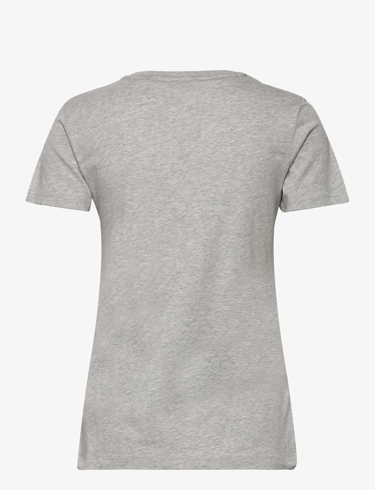GANT - REG RETRO SHIELD SS T-SHIRT - t-shirts - grey melange - 1