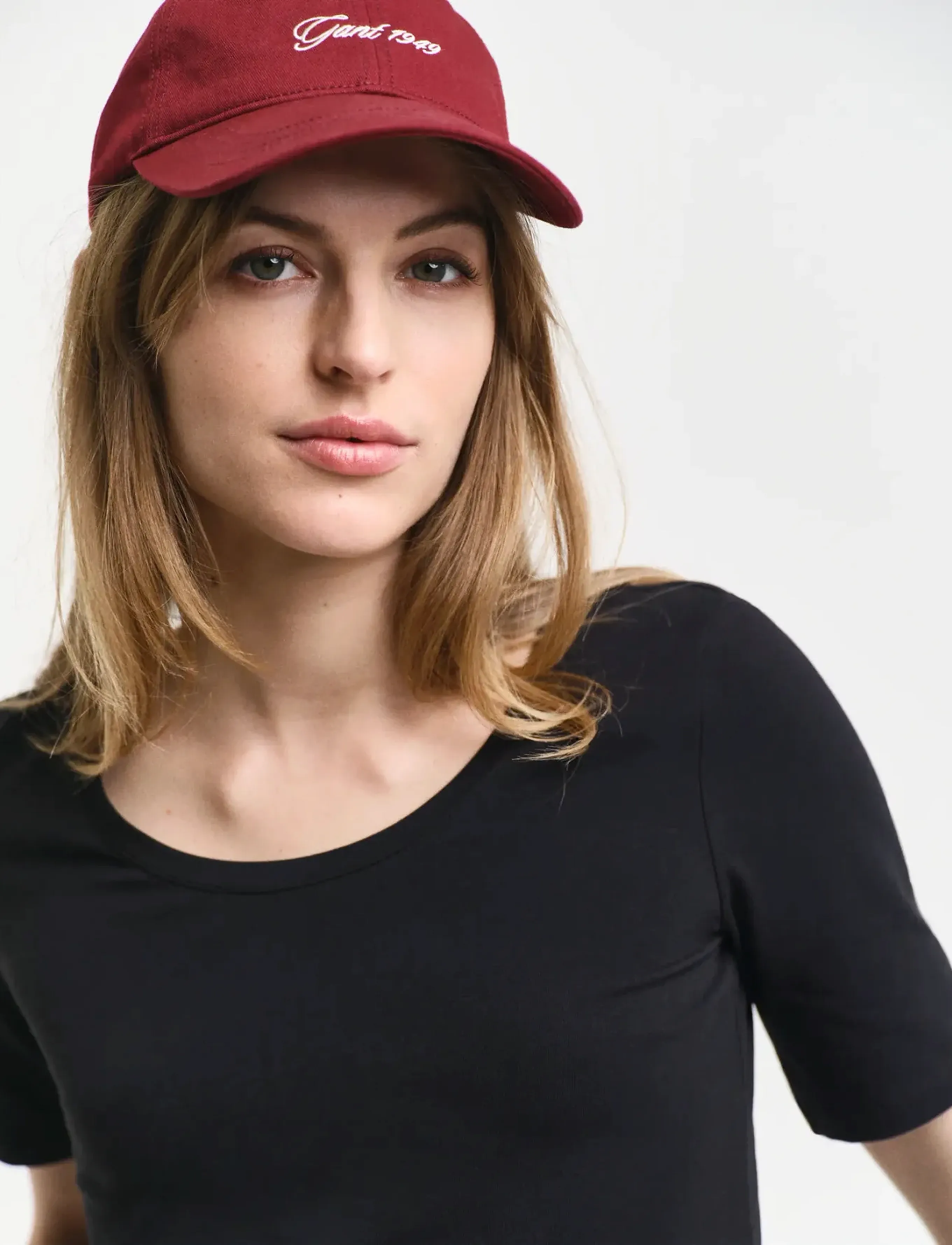 Gant - SLIM COT/ELA SS SCOOP NECK TOP - black - 4