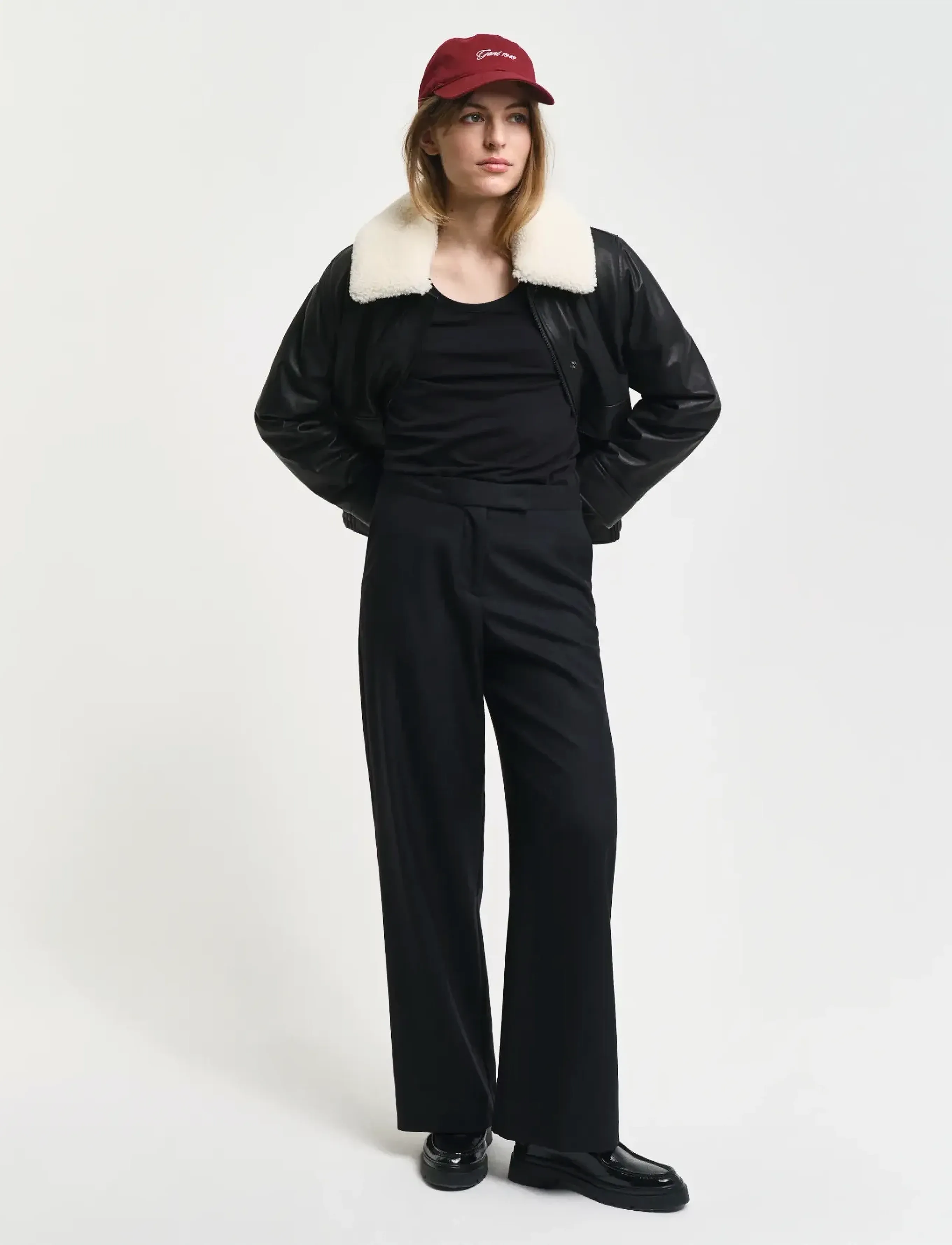 Gant - SLIM COT/ELA SS SCOOP NECK TOP - black - 5