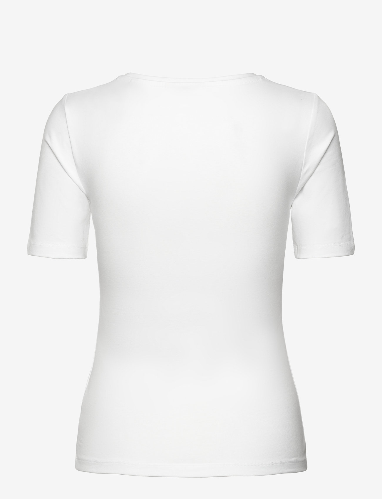GANT - SLIM COT/ELA SS SCOOP NECK TOP - t-shirts - white - 2
