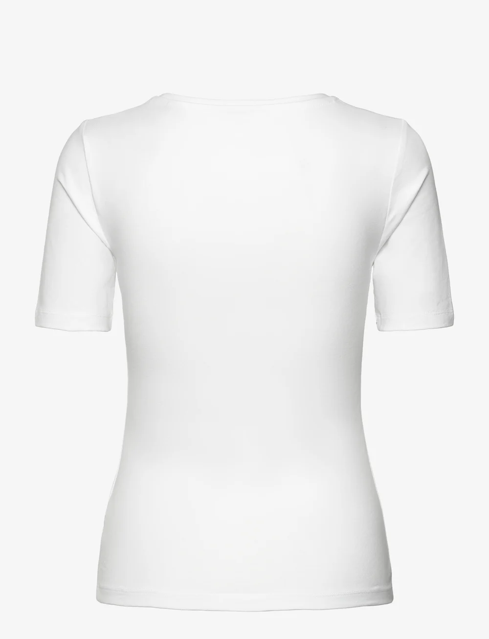 GANT - SLIM COT/ELA SS SCOOP NECK TOP - t-shirts - white - 2