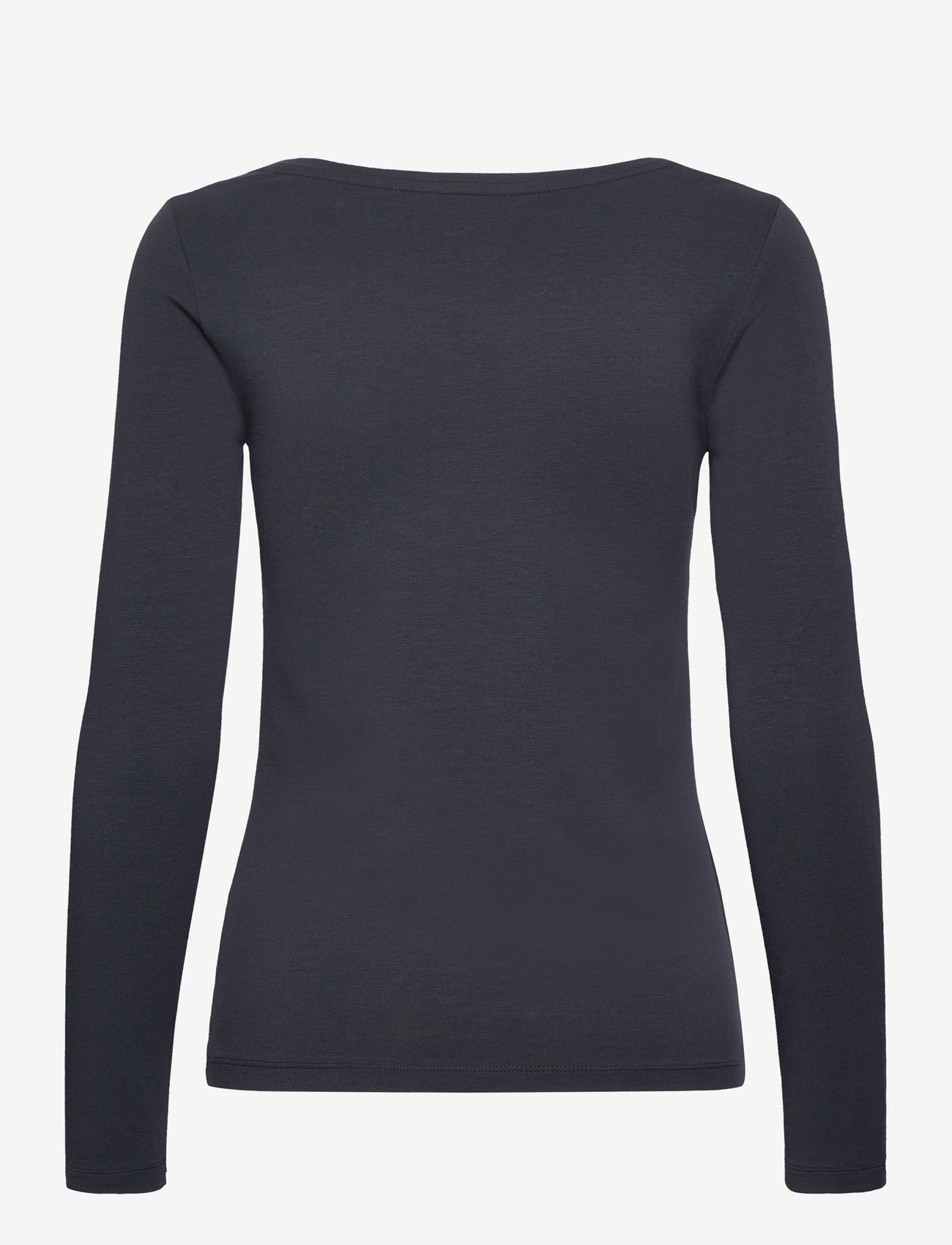 GANT - SLIM COT/ELA LS SCOOP NECK TOP - langärmlige tops - evening blue - 1