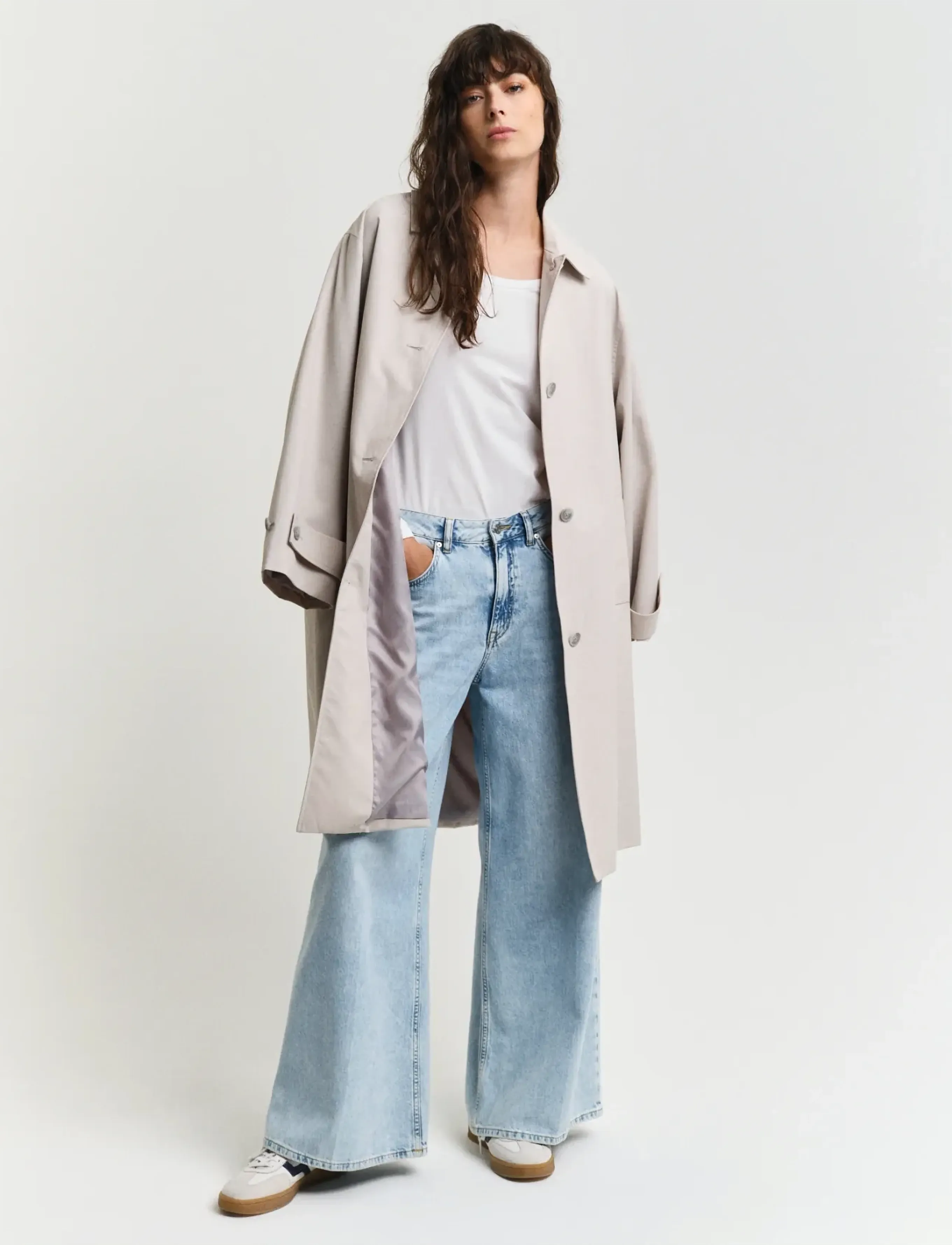 Gant - SLIM COT/ELA LS SCOOP NECK TOP - langærmede toppe - white - 5