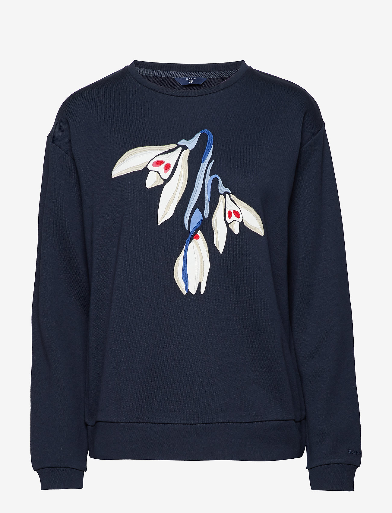 GANT - O2. PRINTED EMB C-NECK SWEAT - marine - 0