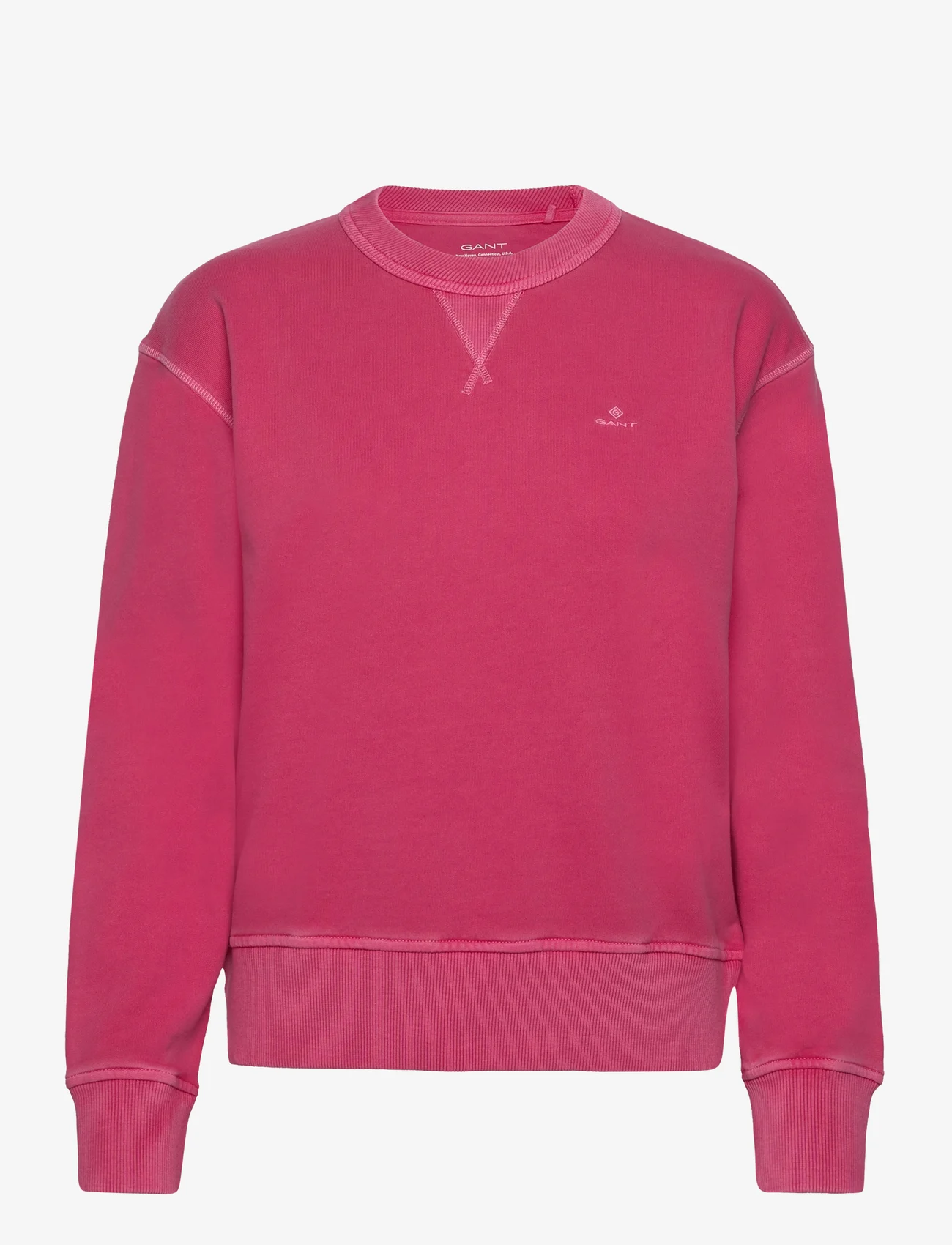 GANT - SUNFADED C-NECK SWEAT - sweatshirts & hættetrøjer - magenta pink - 0