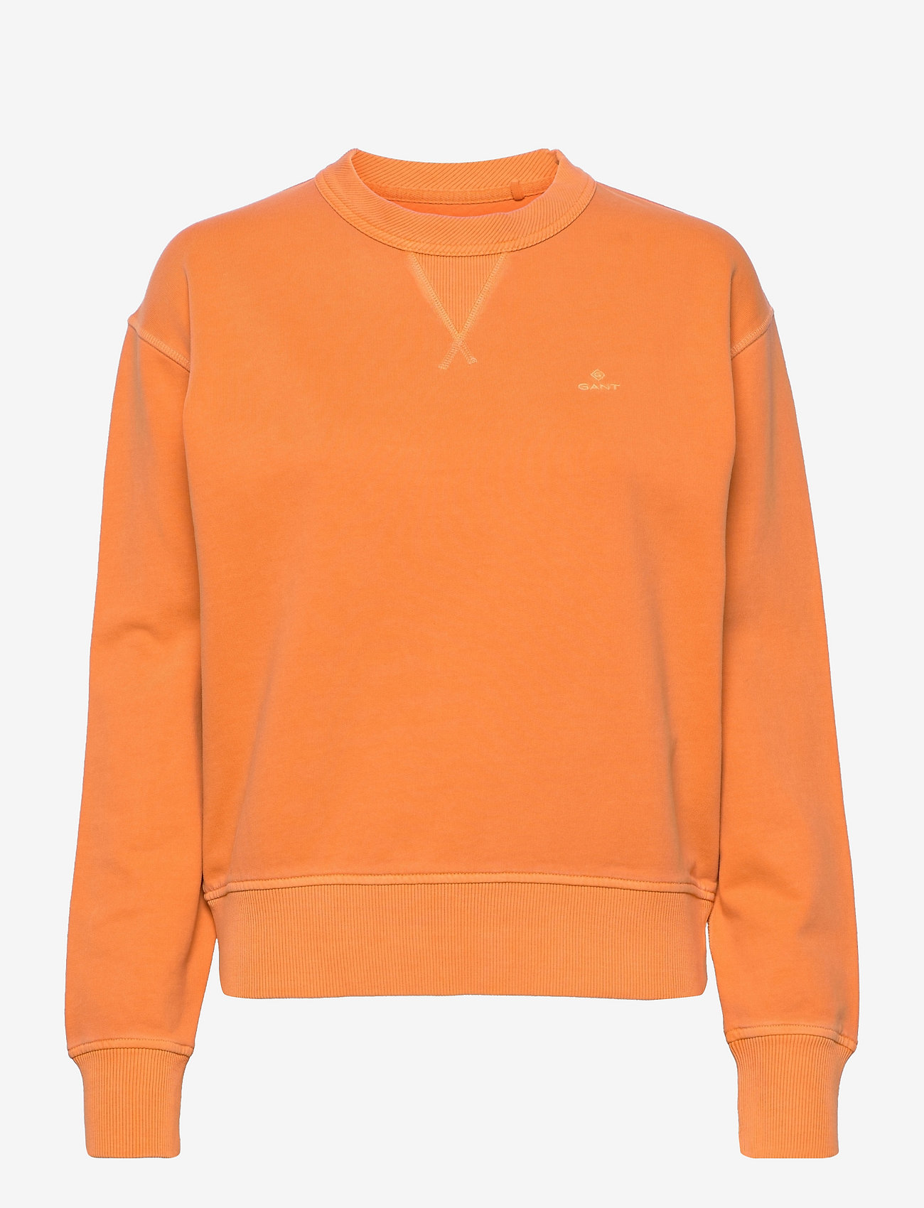 GANT - SUNFADED C-NECK SWEAT - sweatshirts & hættetrøjer - russet orange - 0