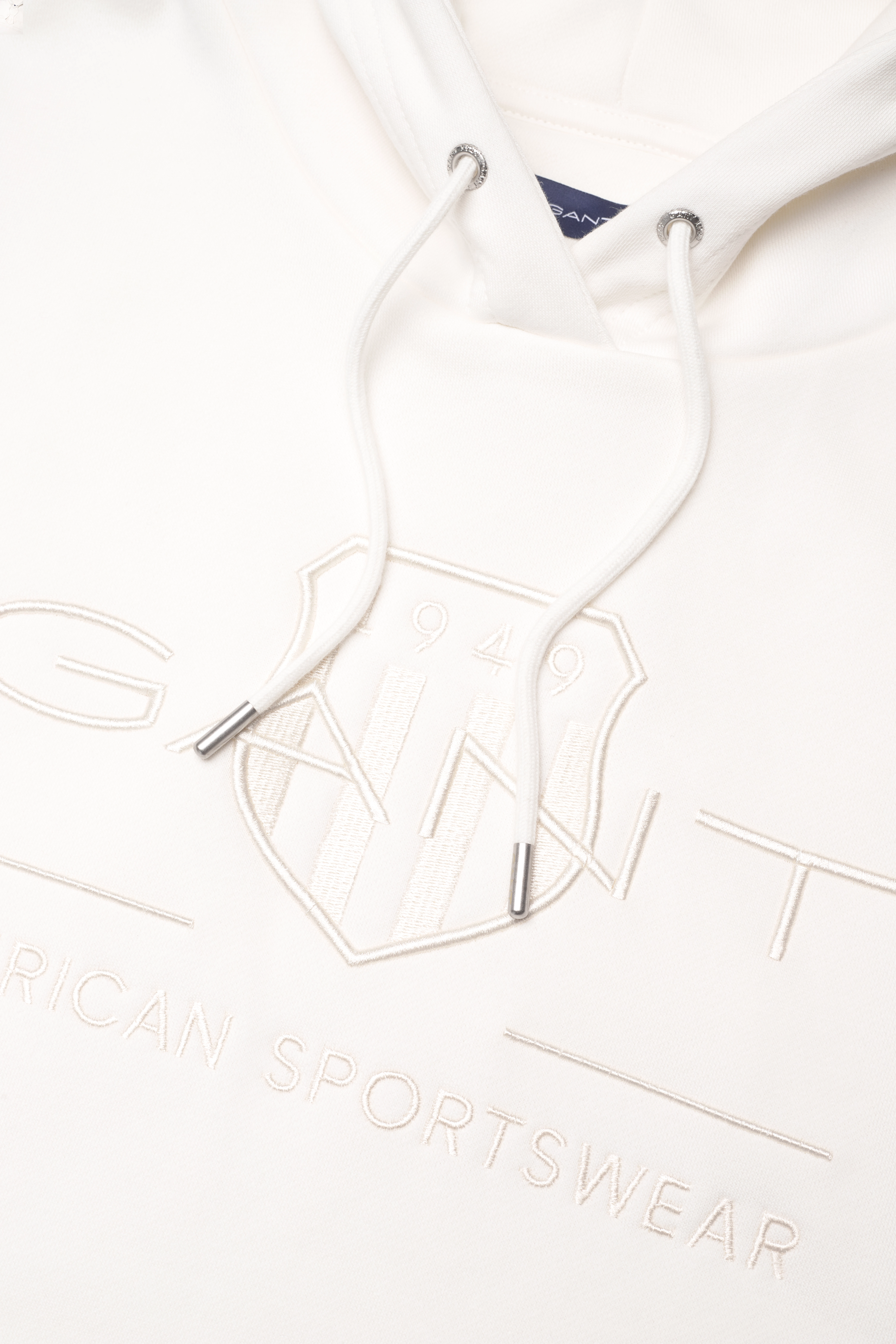 Gant - REG TONAL SHIELD HOODIE - huvtröja - eggshell - 2